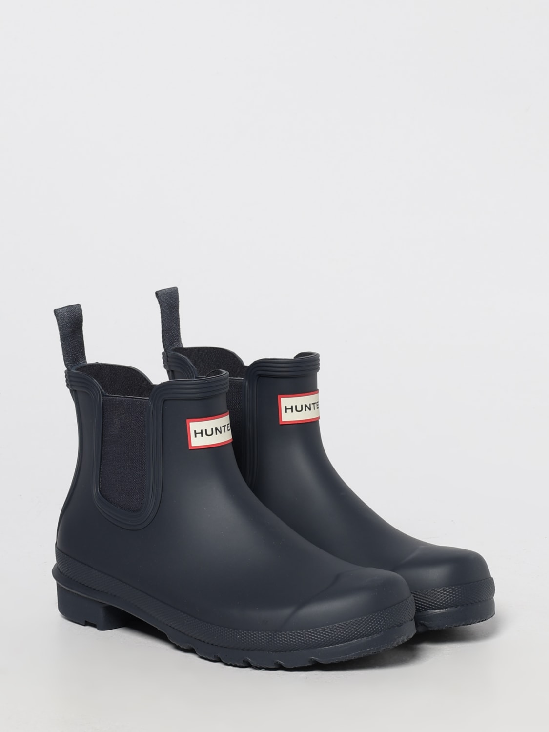 HUNTER STIVALI: Stivaletto Original Chelsea Hunter in gomma , Blue - Img 2