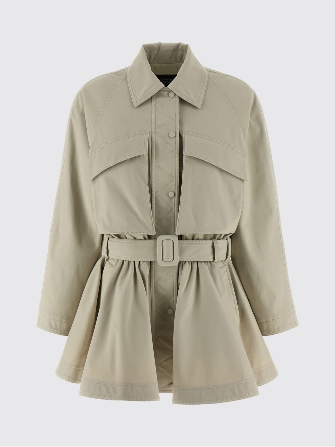 GIOVANNI BEDIN ABITO: Abito Giovanni Bedin con cintura, Beige - Img 1