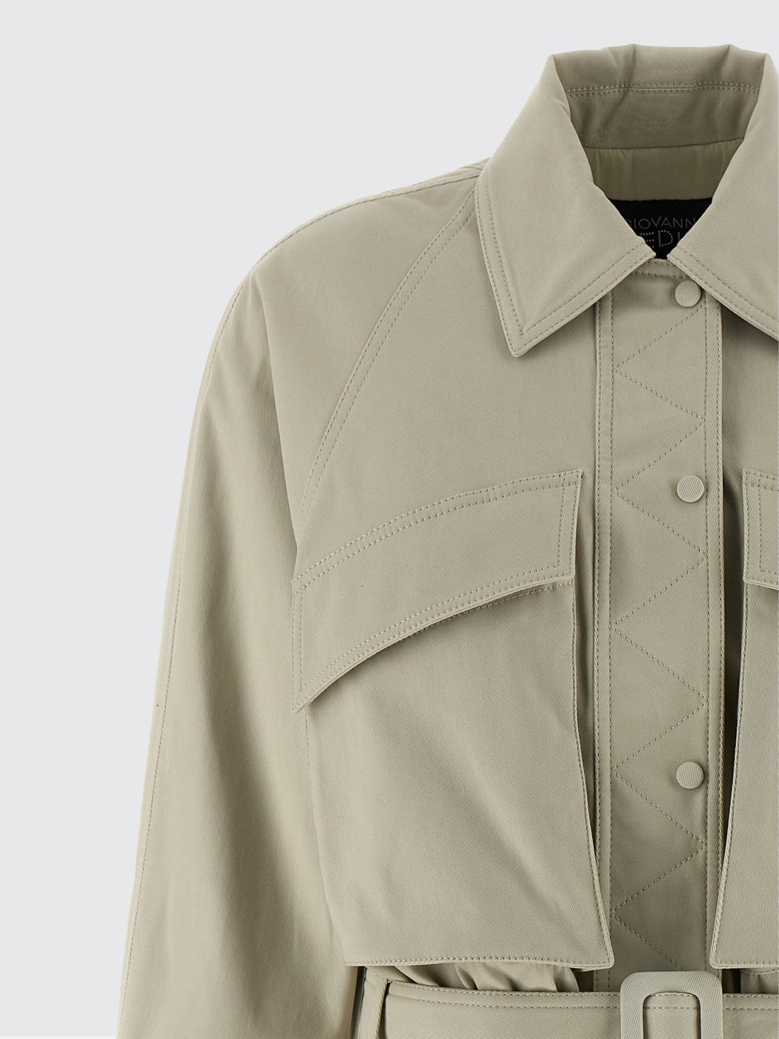 GIOVANNI BEDIN ABITO: Abito Giovanni Bedin con cintura, Beige - Img 3