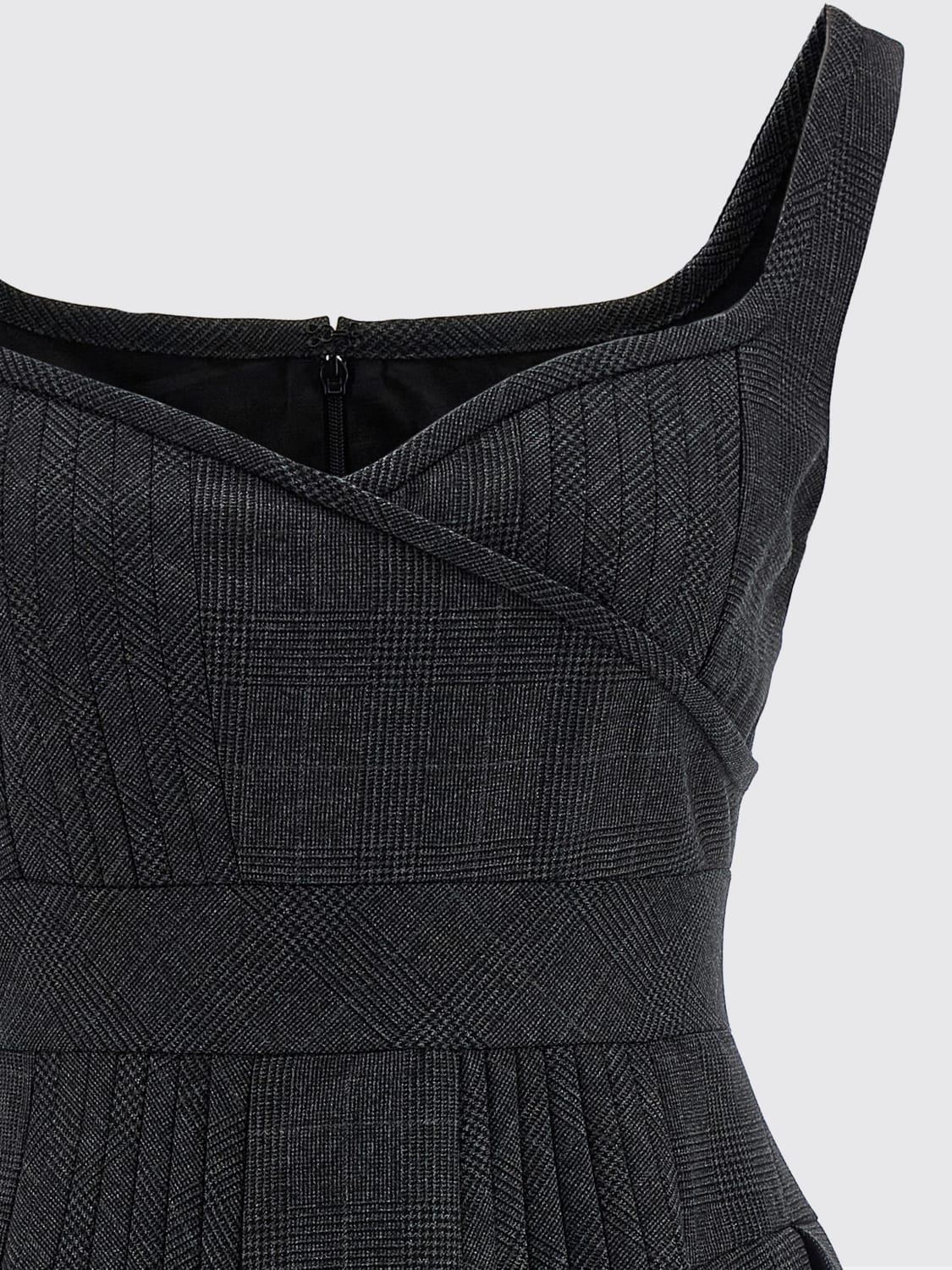 GIOVANNI BEDIN ABITO: Abito mini Principe di galles Giovanni Bedin, Grigio - Img 3