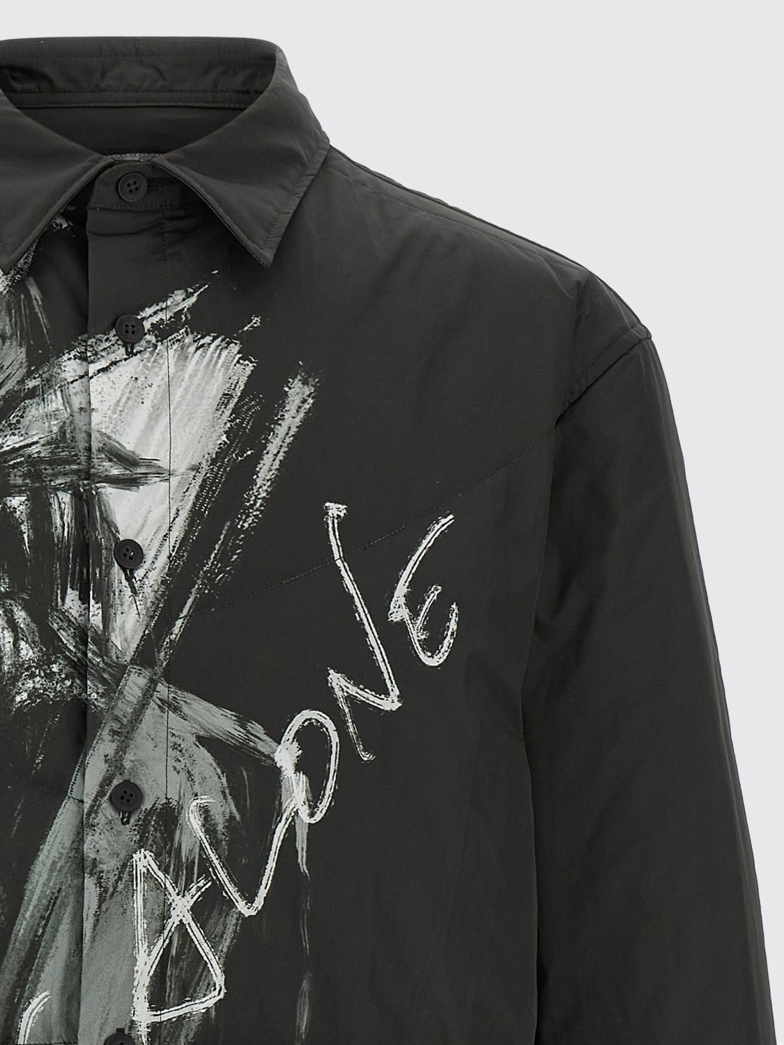 YOHJI YAMAMOTO CHAQUETA: Camisa hombre Yohji Yamamoto, Negro - Img 3