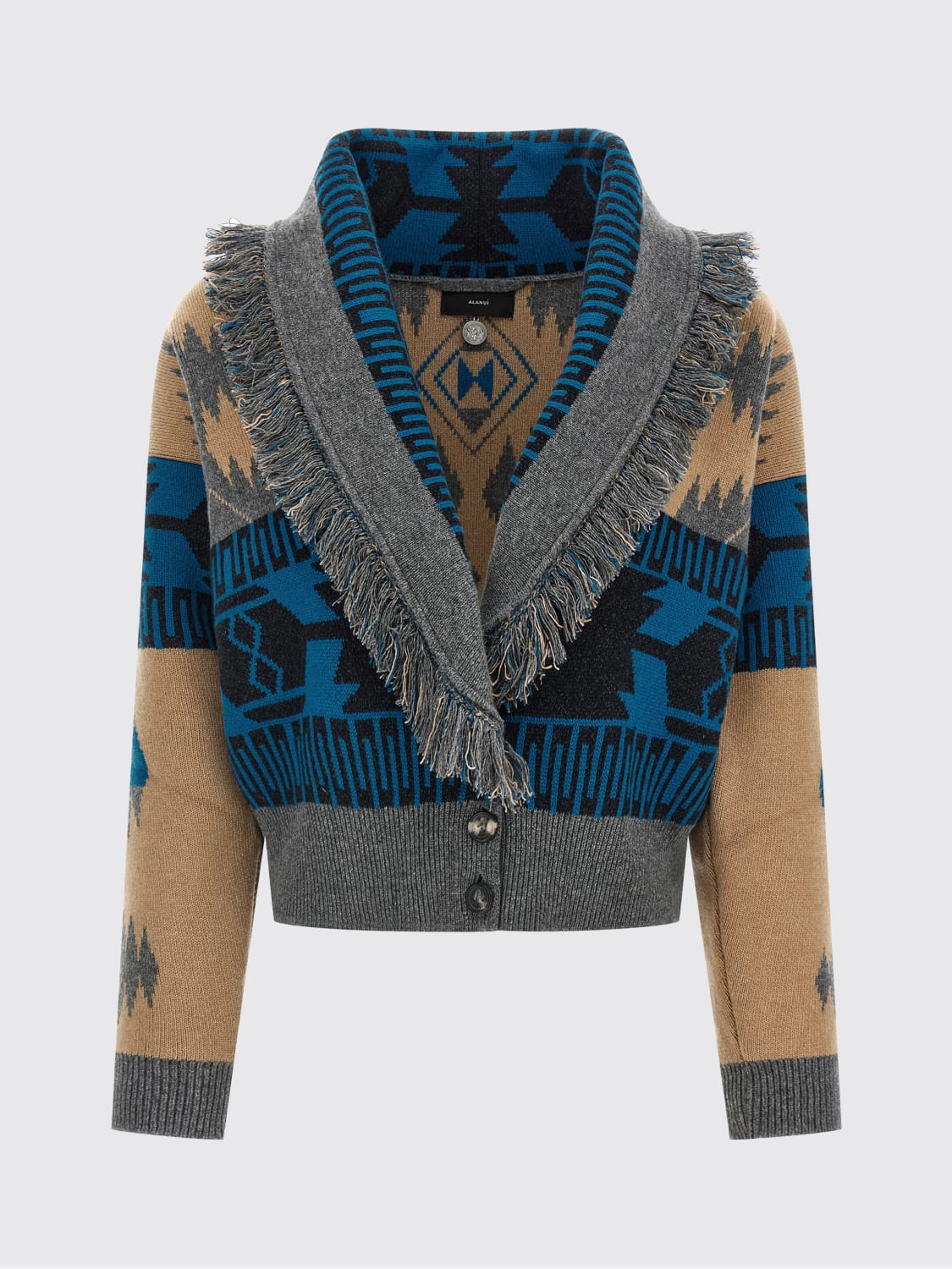 ALANUI MAGLIA: Cardigan di lana vergine e cashmere Alanui, Fantasia - Img 1