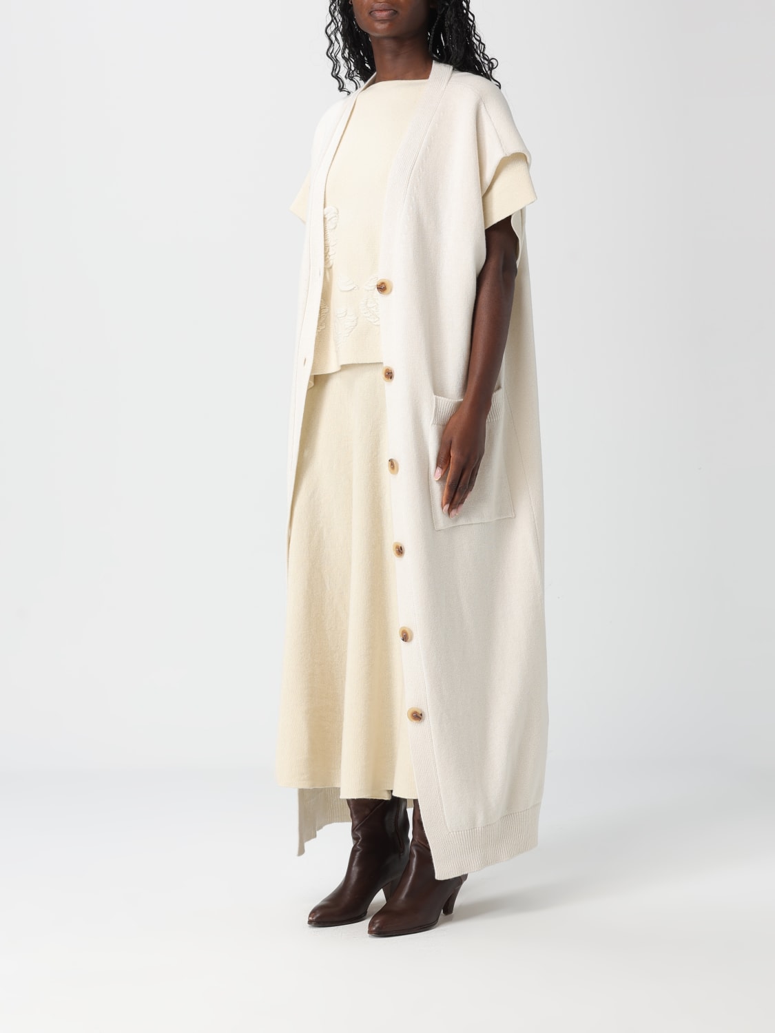 LIVIANA CONTI PULL: Pull femme Liviana Conti, Gris - Img 4