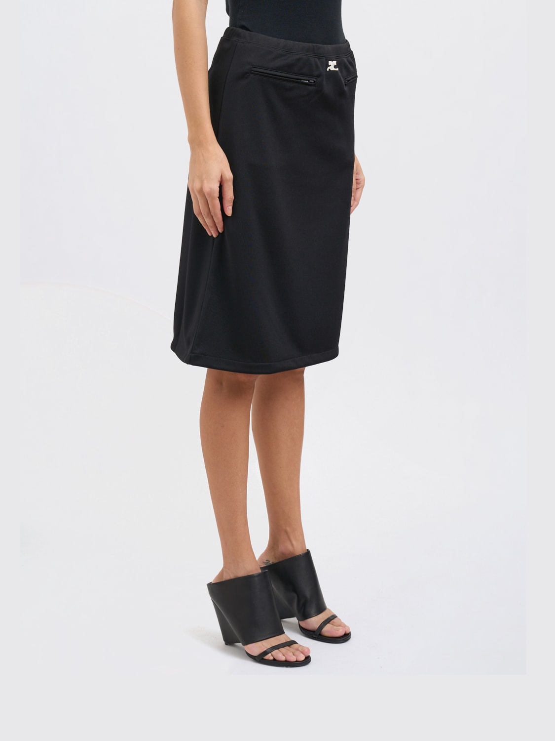 COURRÈGES SKIRT: Skirt woman CourrÈges, Black - Img 3