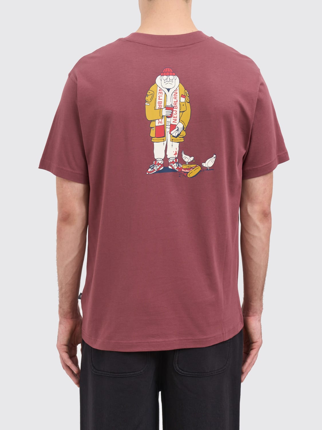 NEW BALANCE T-SHIRT: T-shirt herren New Balance, Burgunderrot - Img 2