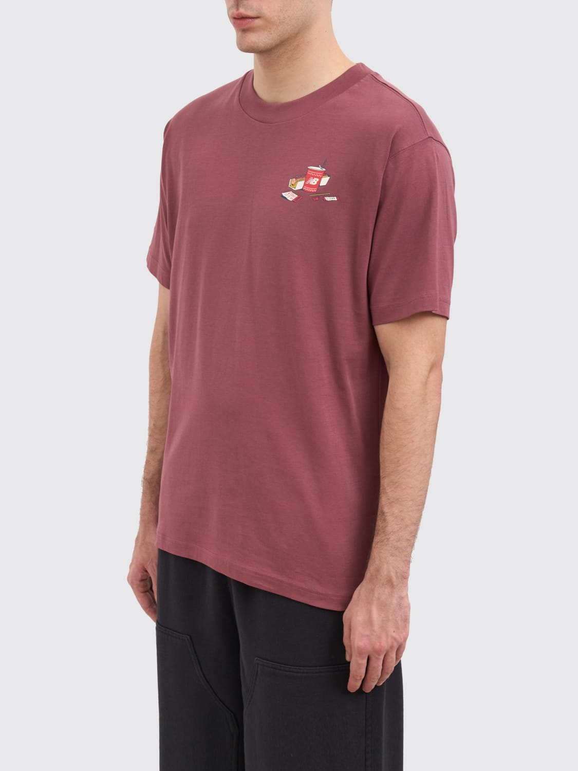 NEW BALANCE T-SHIRT: T-shirt herren New Balance, Burgunderrot - Img 3