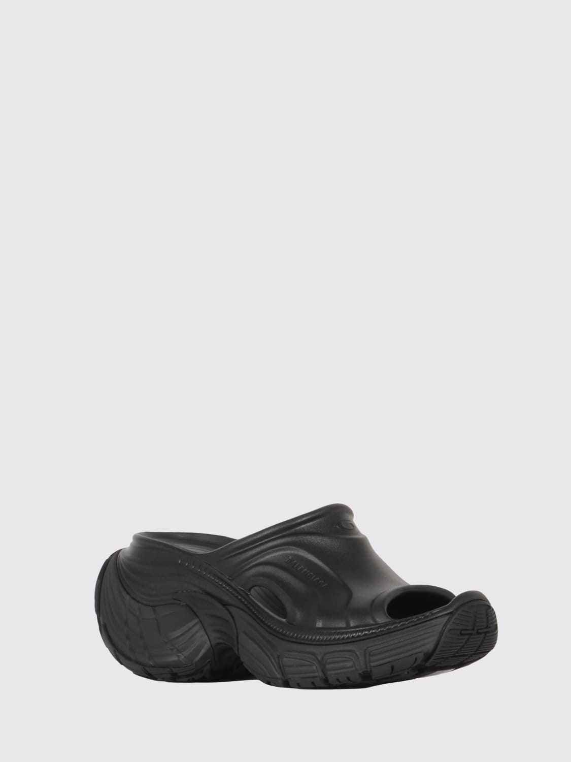 BALENCIAGA SANDALI CON TACCO: Sliders 6XL Balenciaga in gomma EVA, Nero - Img 2