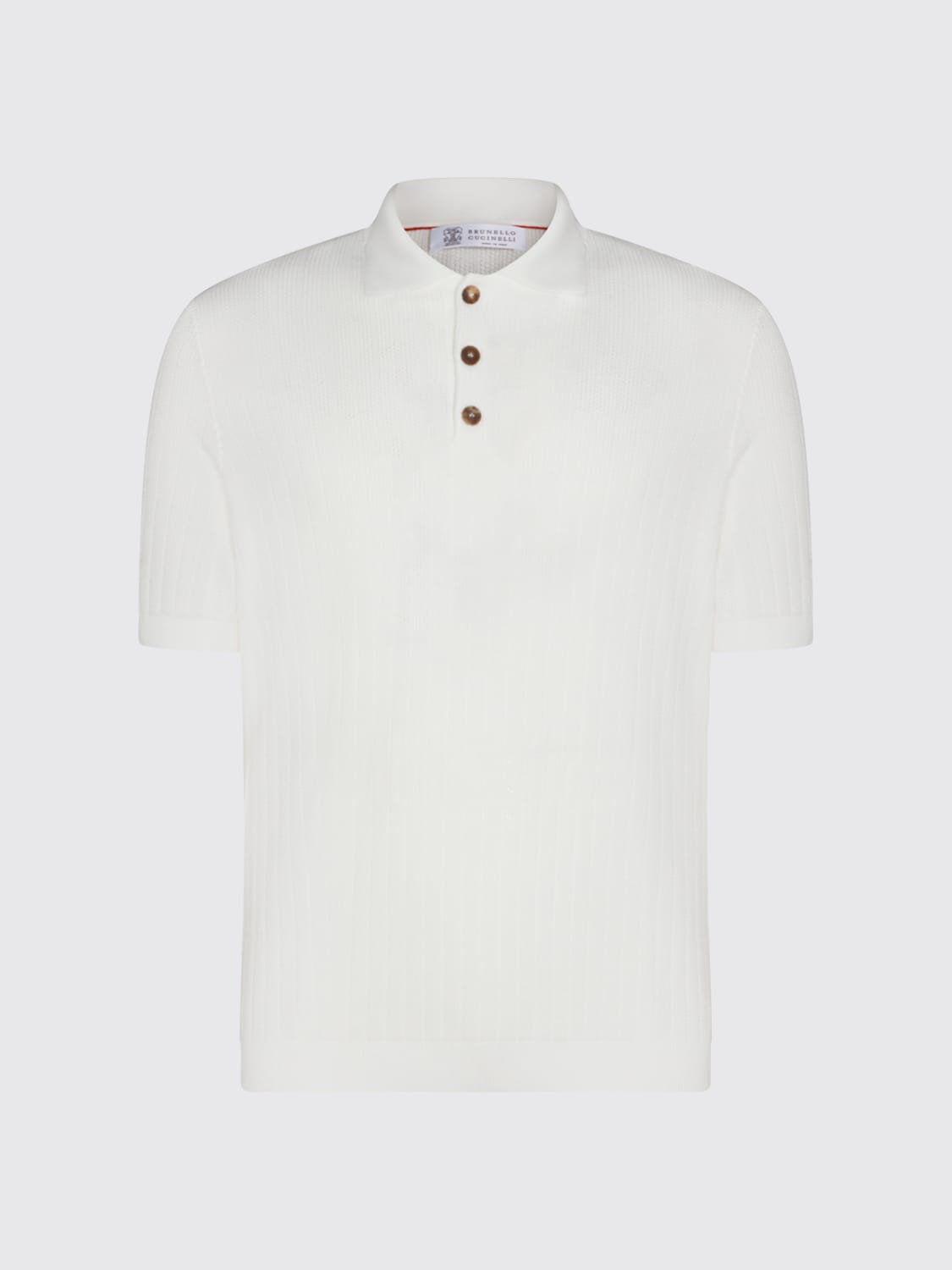BRUNELLO CUCINELLI POLO: Polo homme Brunello Cucinelli, Blanc - Img 1