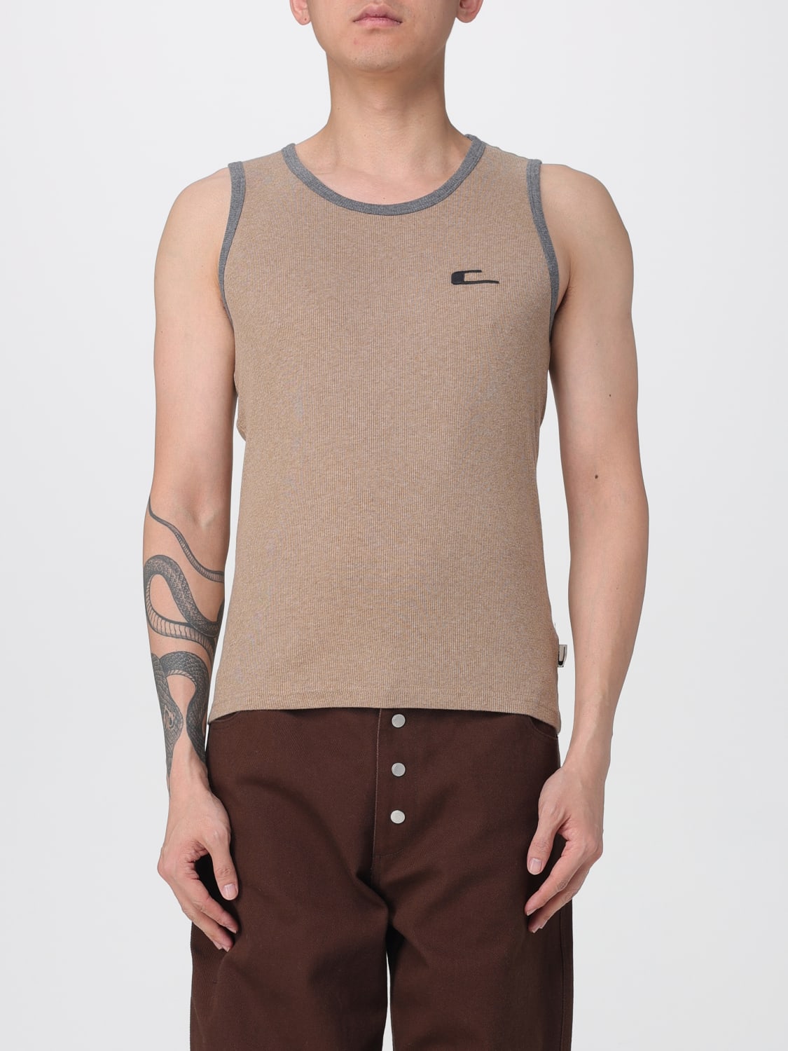 CARRER T-SHIRT: Tank top men Carrer, Beige - Img 1