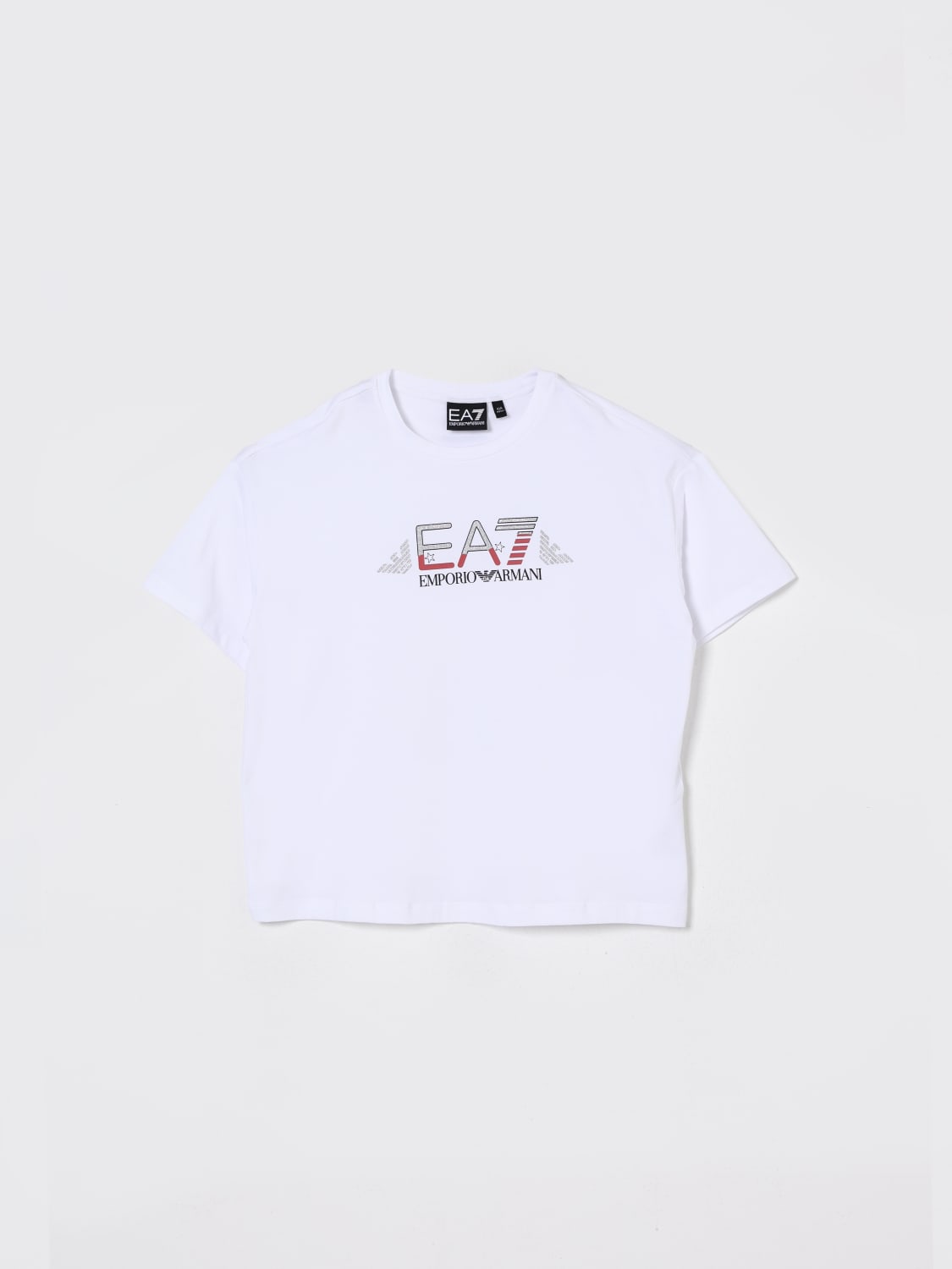 EA7 T-SHIRT: T-shirt in cotone con logo Ea7, Bianco - Img 1