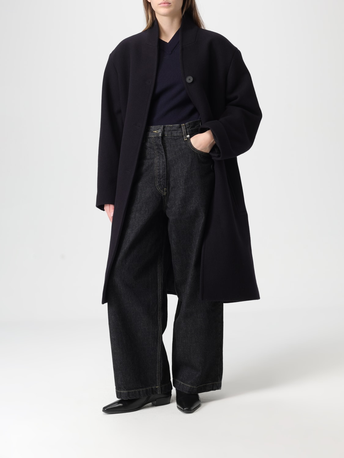 STUDIO NICHOLSON MANTEAU: Manteau femme Studio Nicholson, Bleu Marine - Img 2