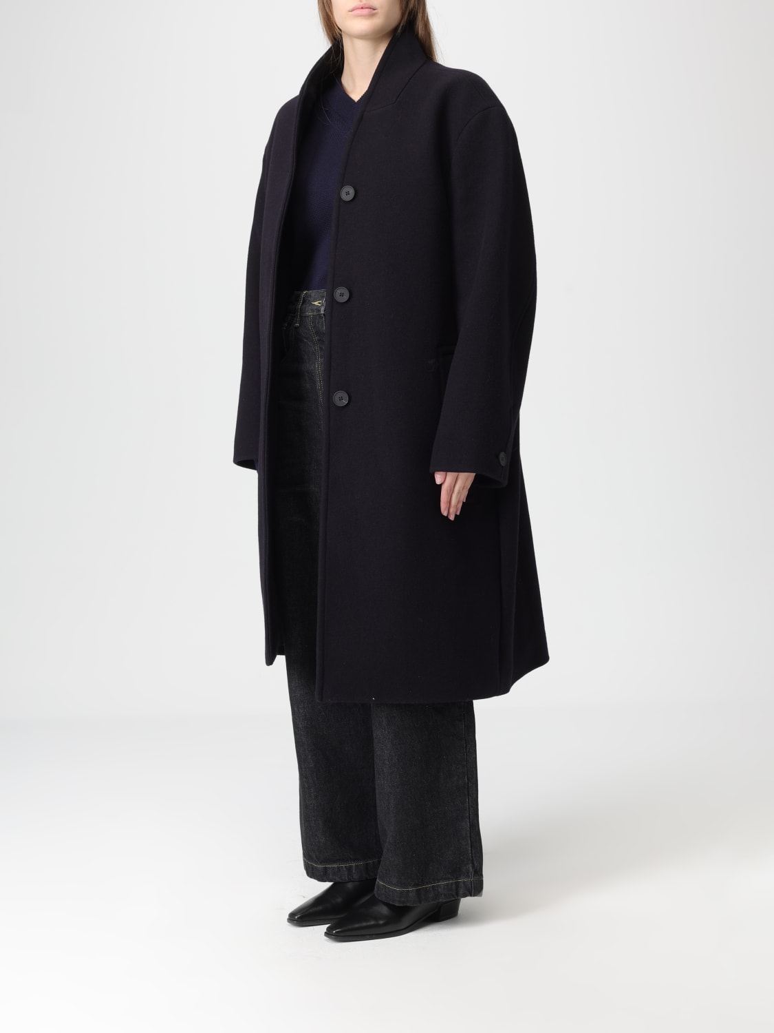 STUDIO NICHOLSON MANTEAU: Manteau femme Studio Nicholson, Bleu Marine - Img 4