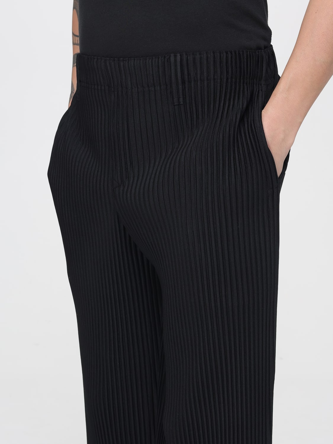 HOMME PLISSE' ISSEY MIYAKE HOSE: Hose herren Homme Plisse' Issey Miyake, Schwarz - Img 4