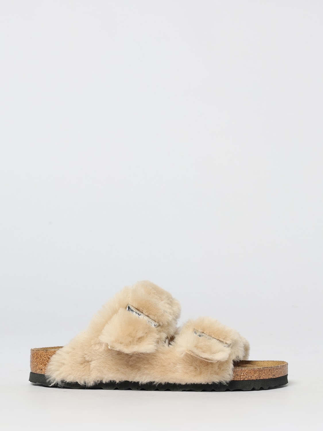 BIRKENSTOCK HEELED SANDAL: Flat sandal woman Birkenstock, Beige - Img 1