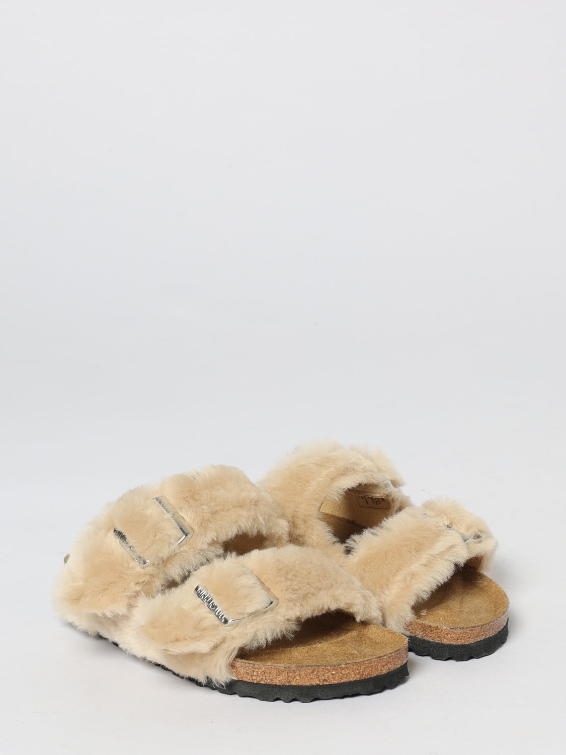 BIRKENSTOCK HEELED SANDAL: Flat sandal woman Birkenstock, Beige - Img 2