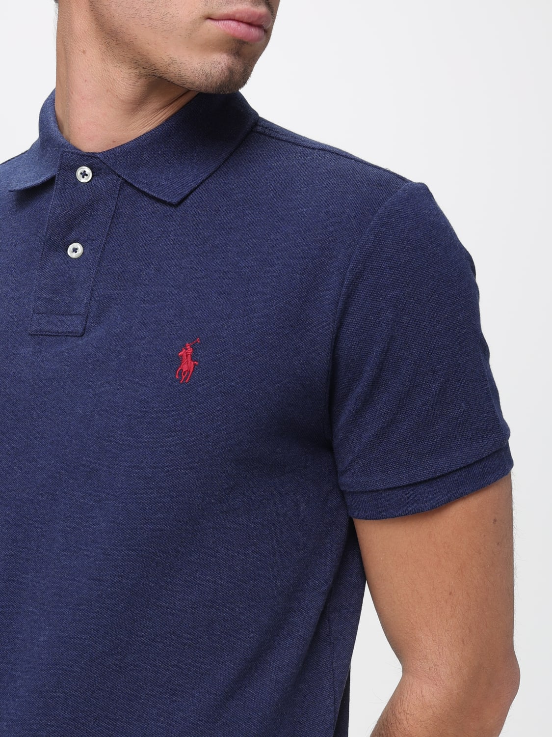 POLO RALPH LAUREN POLO: Polo in cotone con logo Pony Polo Ralph Lauren, Blue - Img 3