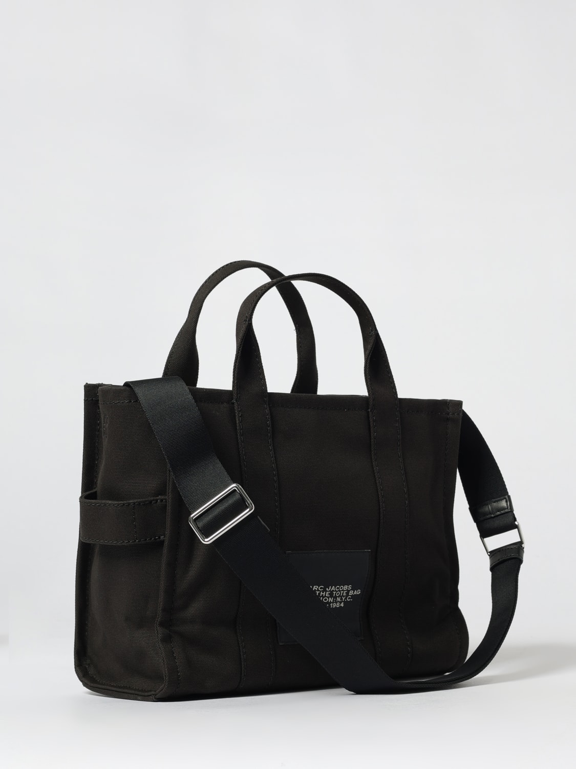 MARC JACOBS BORSA TOTE: Borsa The Tote Bag Marc Jacobs media in canvas , Nero - Img 2