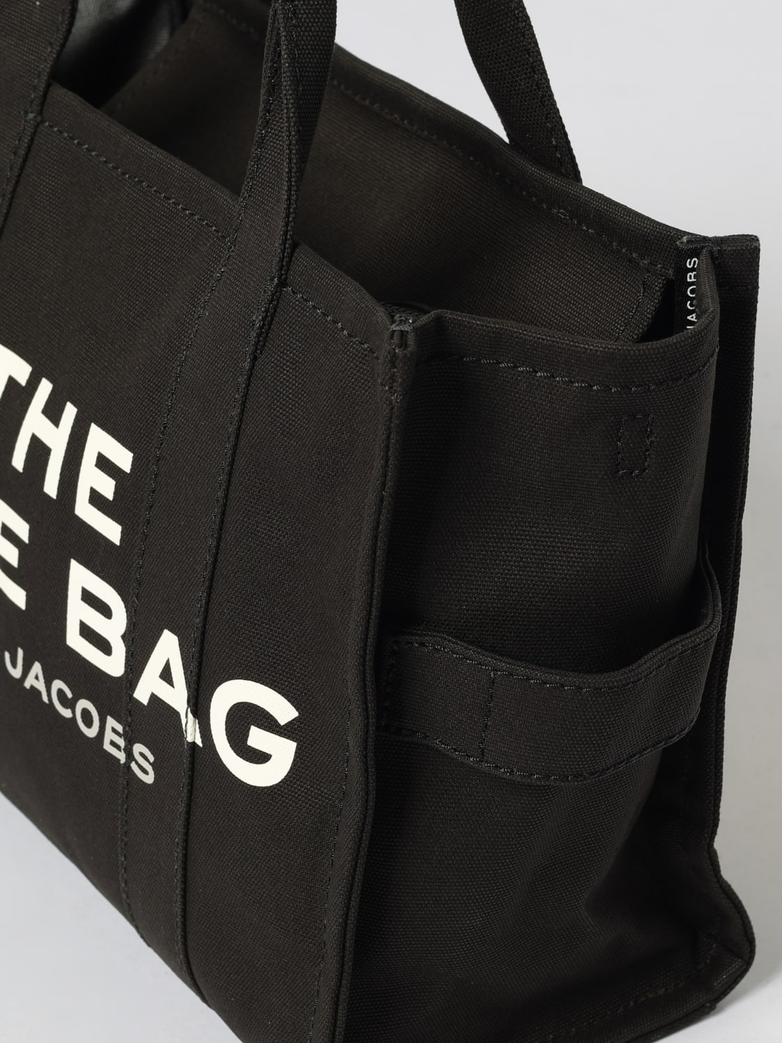 MARC JACOBS BORSA TOTE: Borsa The Tote Bag Marc Jacobs media in canvas , Nero - Img 3