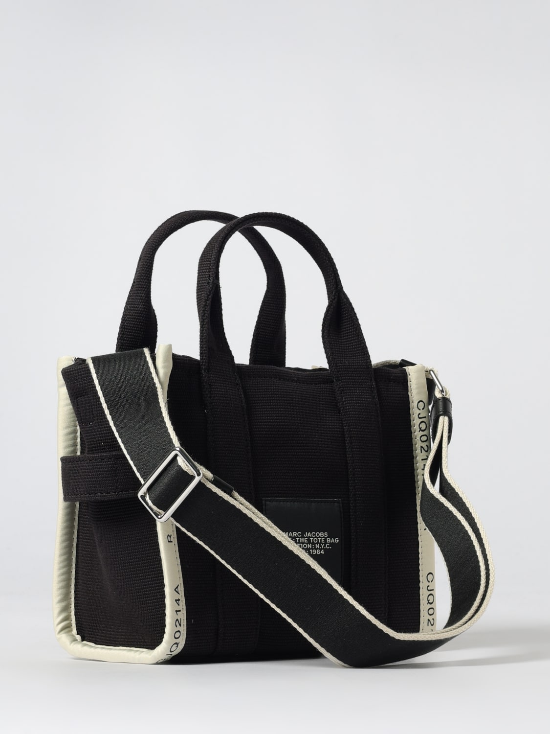 MARC JACOBS BORSA TOTE: Borsa The Tote Bag Marc Jacobs piccola in canvas , Nero - Img 2