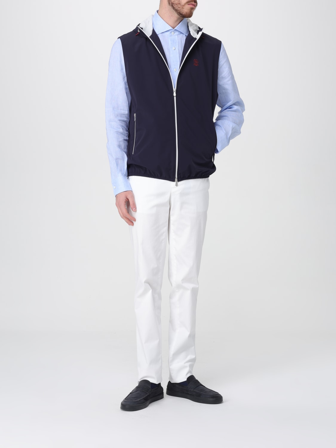 BRUNELLO CUCINELLI SUIT VEST: Jacket men Brunello Cucinelli, Blue - Img 2