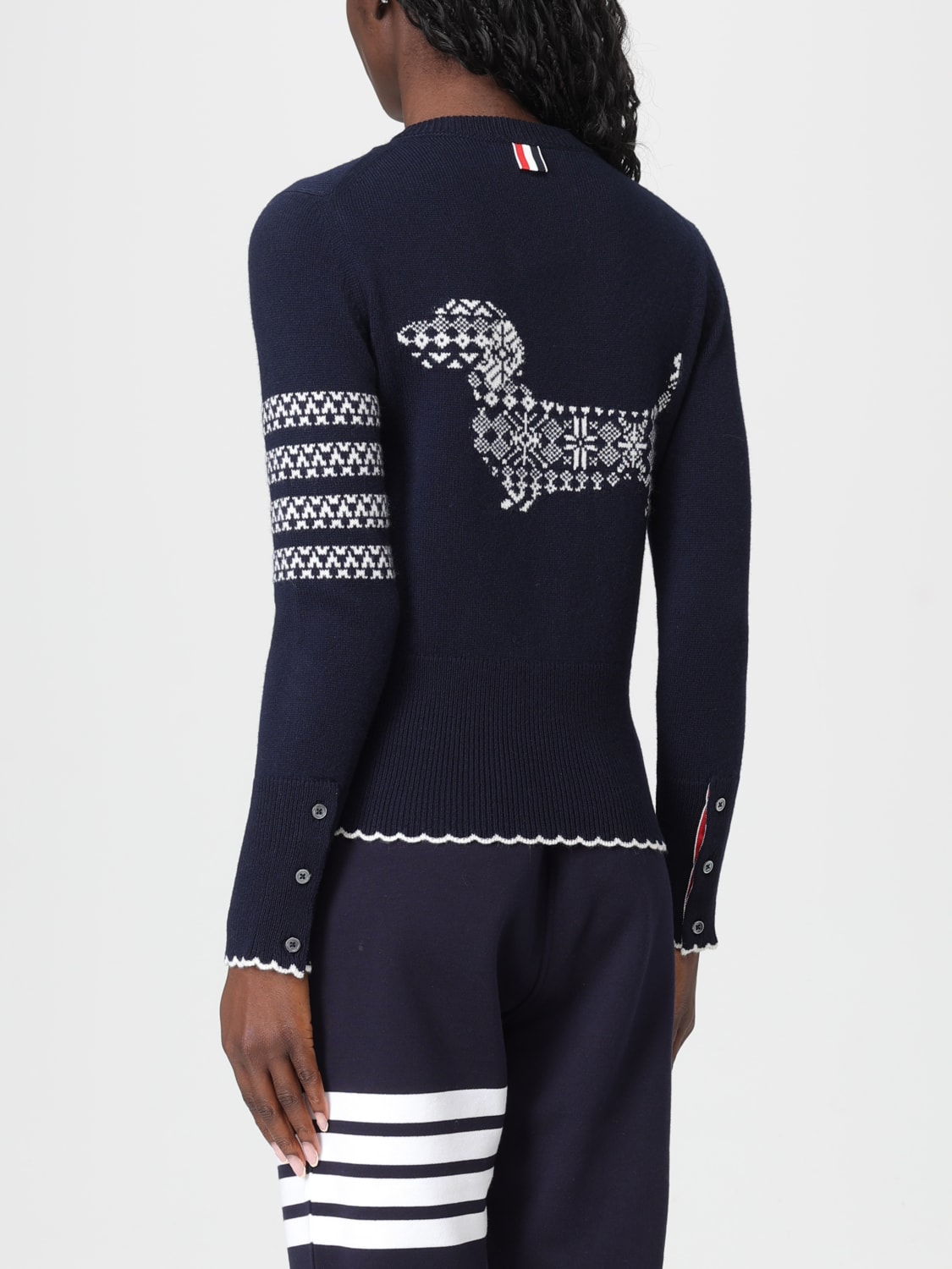 THOM BROWNE PULLOVER: Pullover damen Thom Browne, Navy - Img 3
