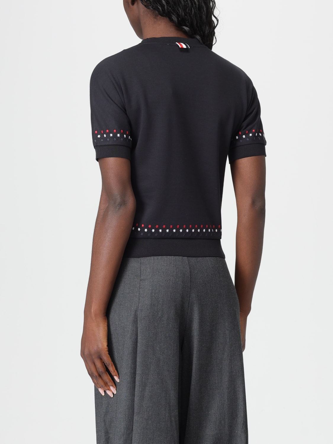 THOM BROWNE T-SHIRT: T-shirt woman Thom Browne, Black - Img 3