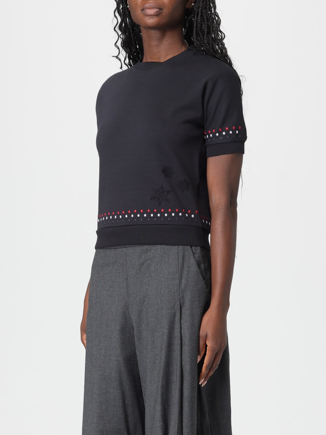 THOM BROWNE T-SHIRT: T-shirt woman Thom Browne, Black - Img 4