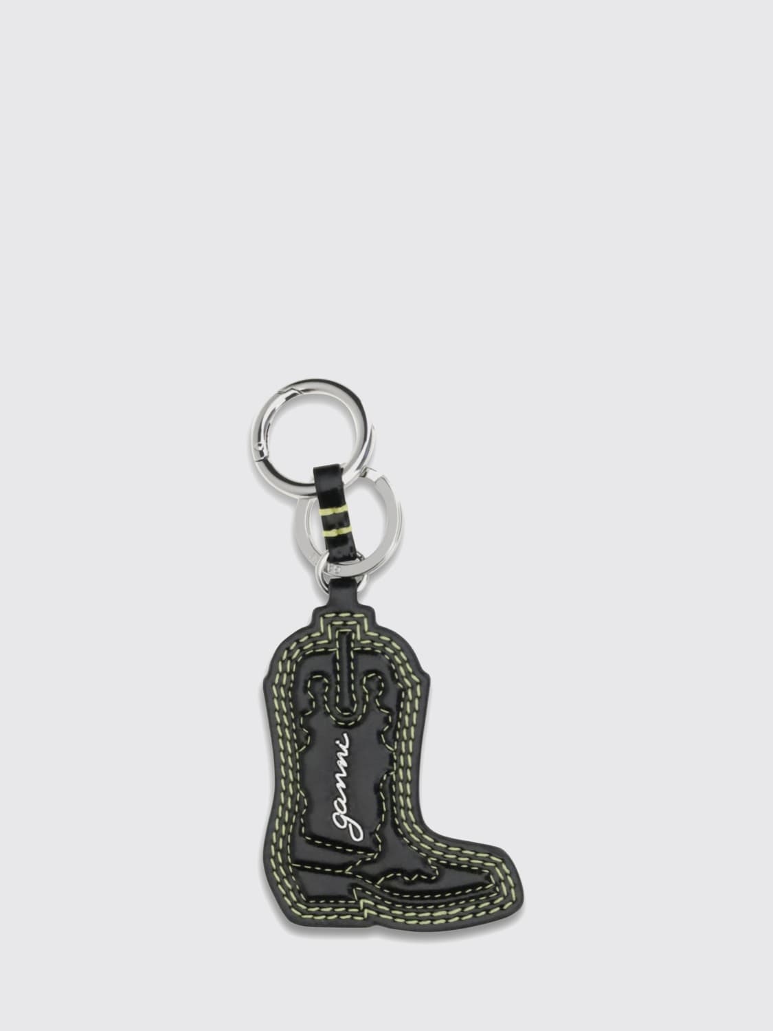 GANNI KEY CHAIN: Key chain woman Ganni, Yellow - Img 1