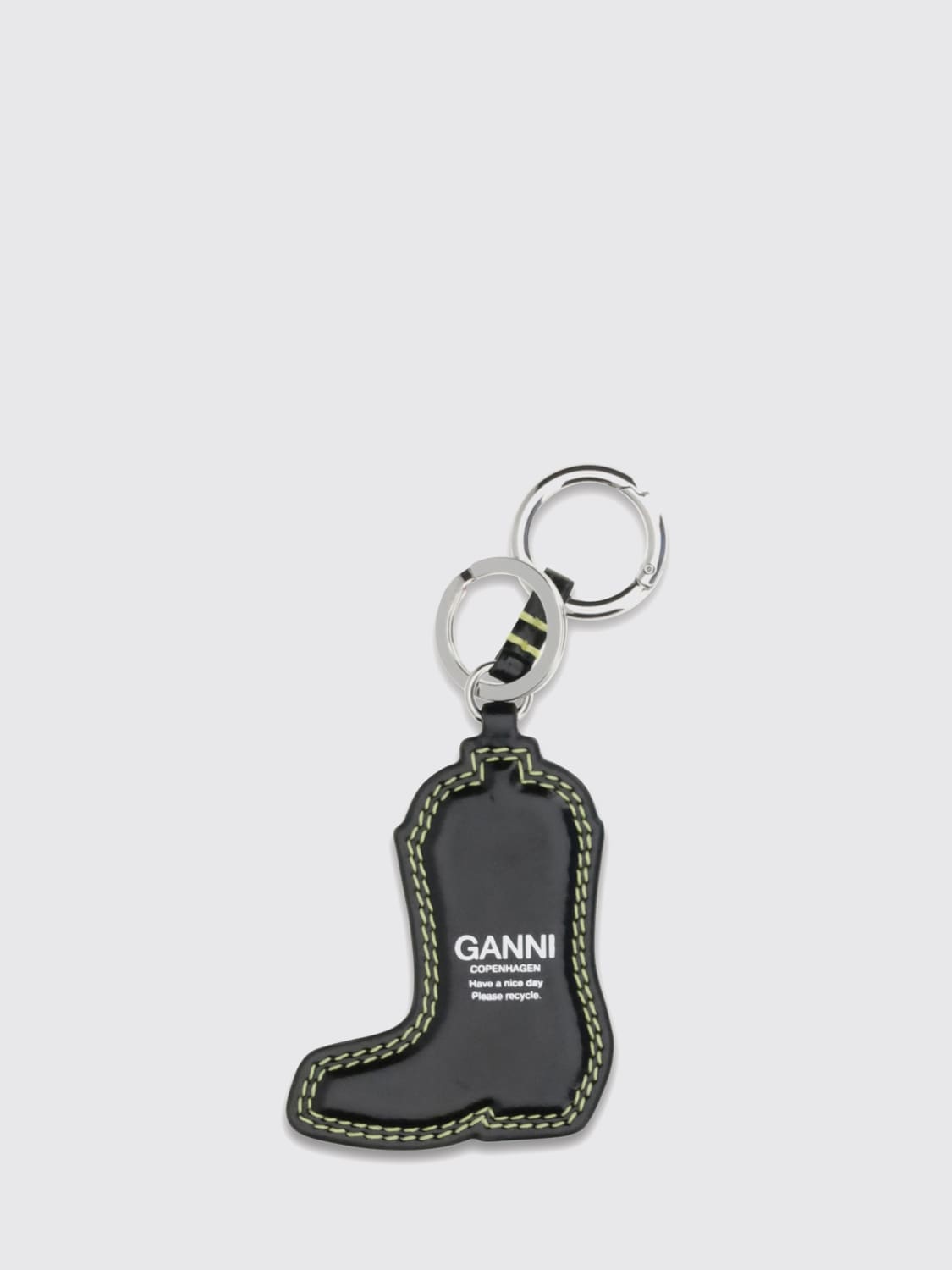 GANNI KEY CHAIN: Key chain woman Ganni, Yellow - Img 2
