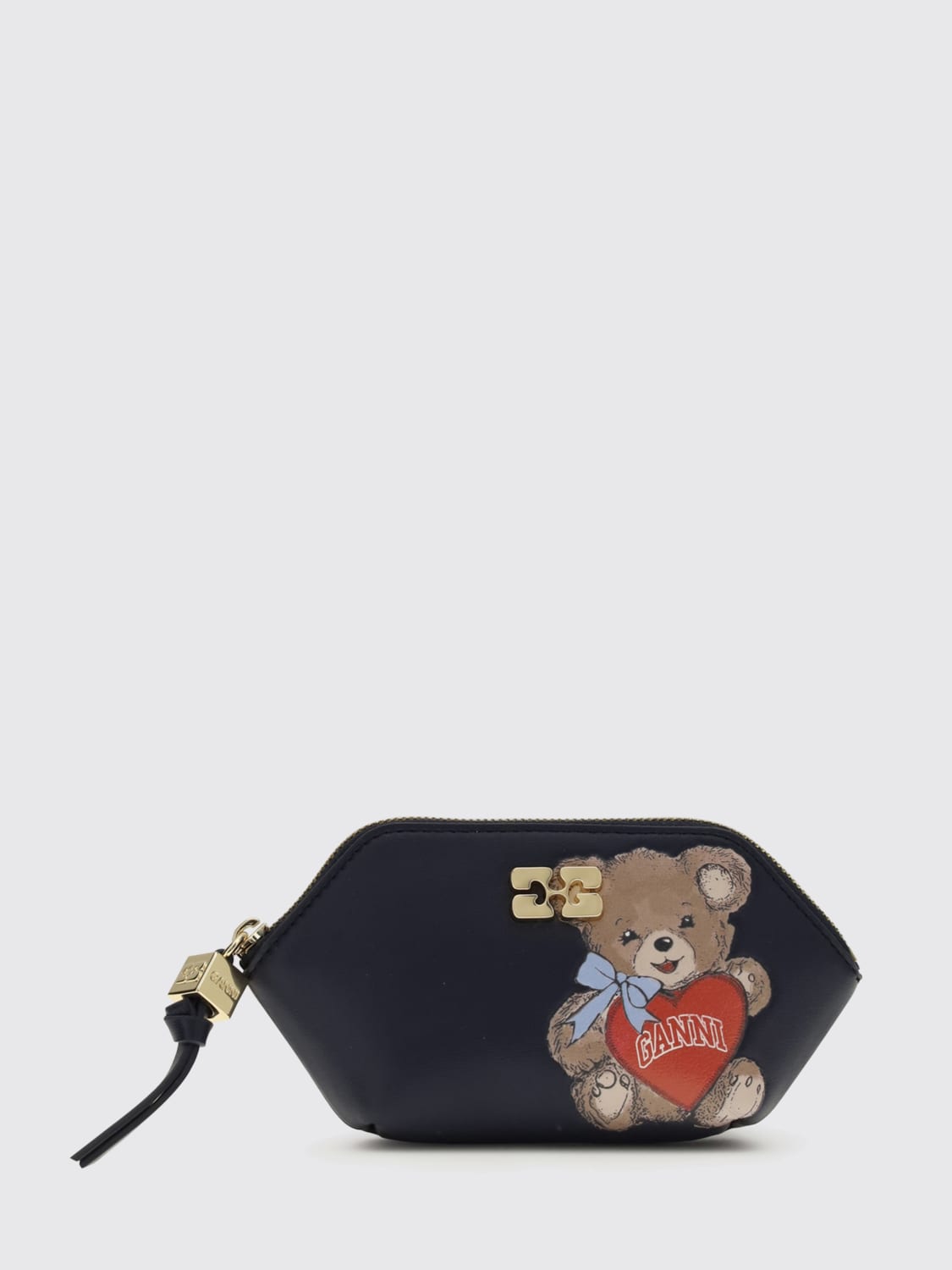 GANNI WALLET: Wallet woman Ganni, Black - Img 1