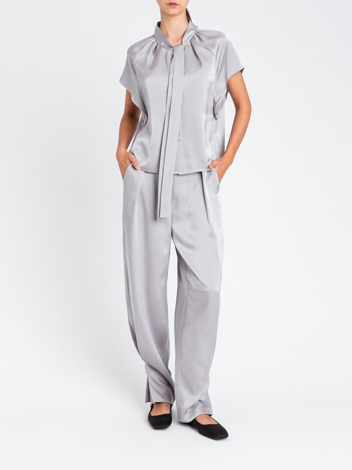 TWINSET ACTITUDE 裤子: 裤子 女士 Twinset Actitude, 灰色 - Img 2