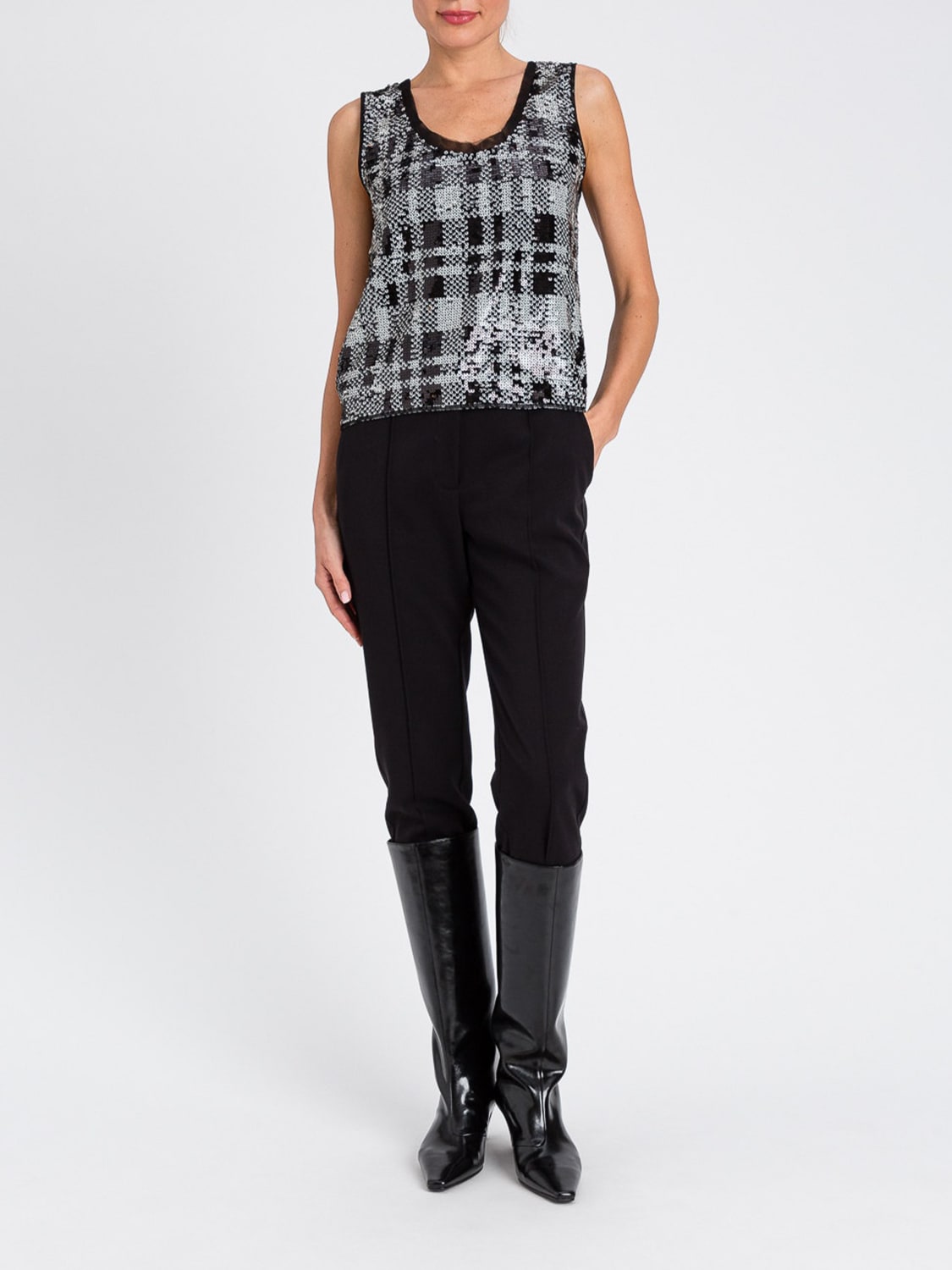 TWINSET ACTITUDE PANTALON: Pantalon femme Twinset Actitude, Noir - Img 2