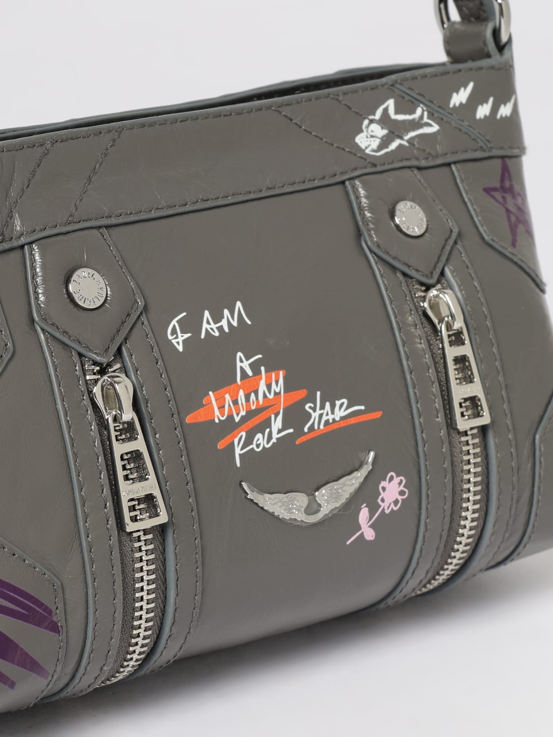 ZADIG & VOLTAIRE BORSA A TRACOLLA: Borsa a tracolla donna Zadig & Voltaire, Grigio - Img 3