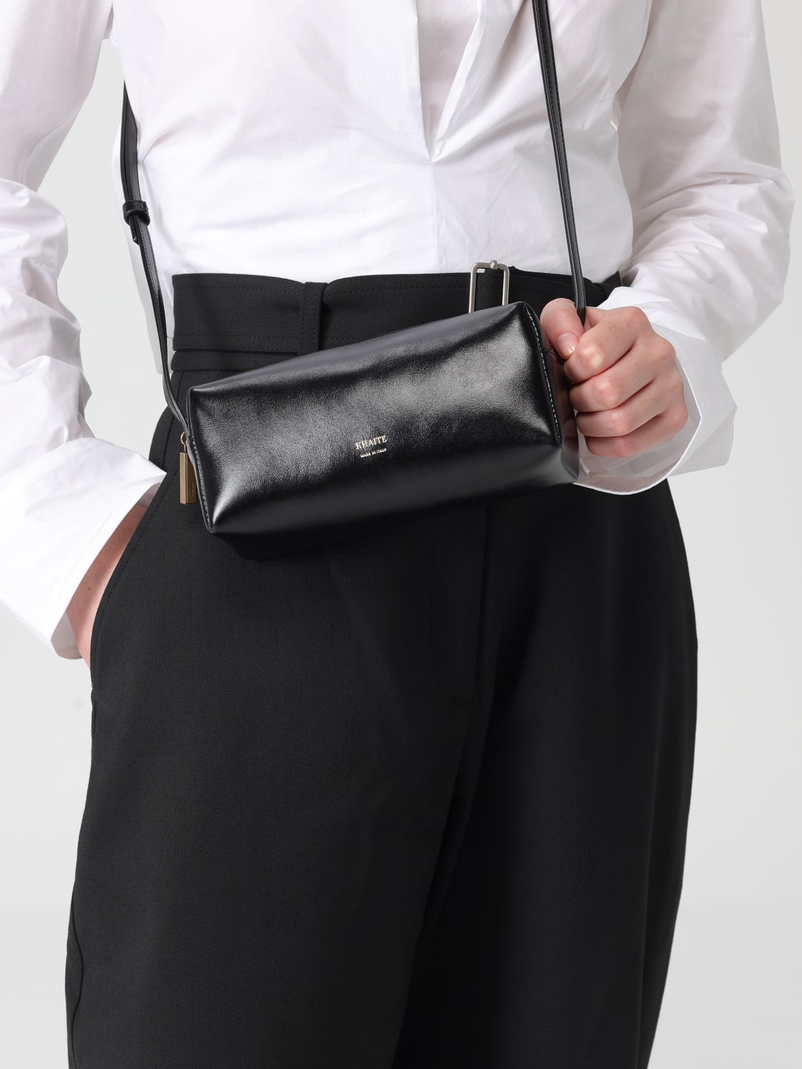 KHAITE BORSA A SPALLA: Borsa a spalla donna Khaite, Nero - Img 2