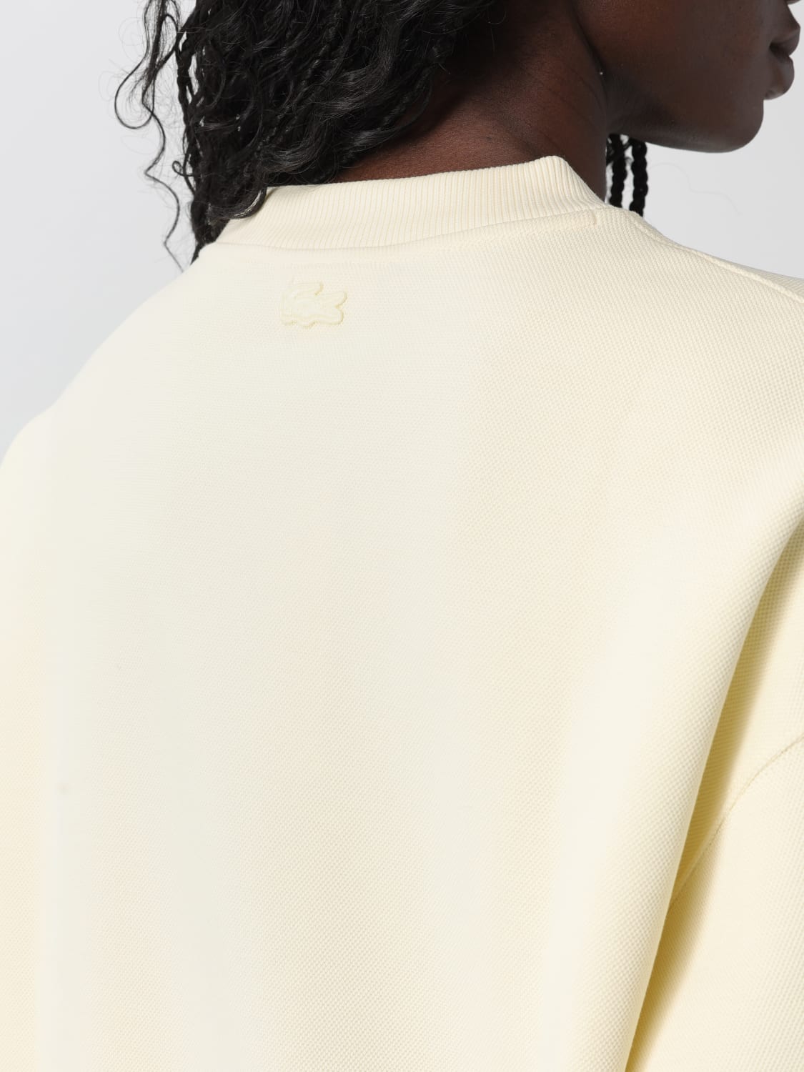 LACOSTE SWEAT-SHIRT: Sweat-shirt femme Lacoste, Beige - Img 3