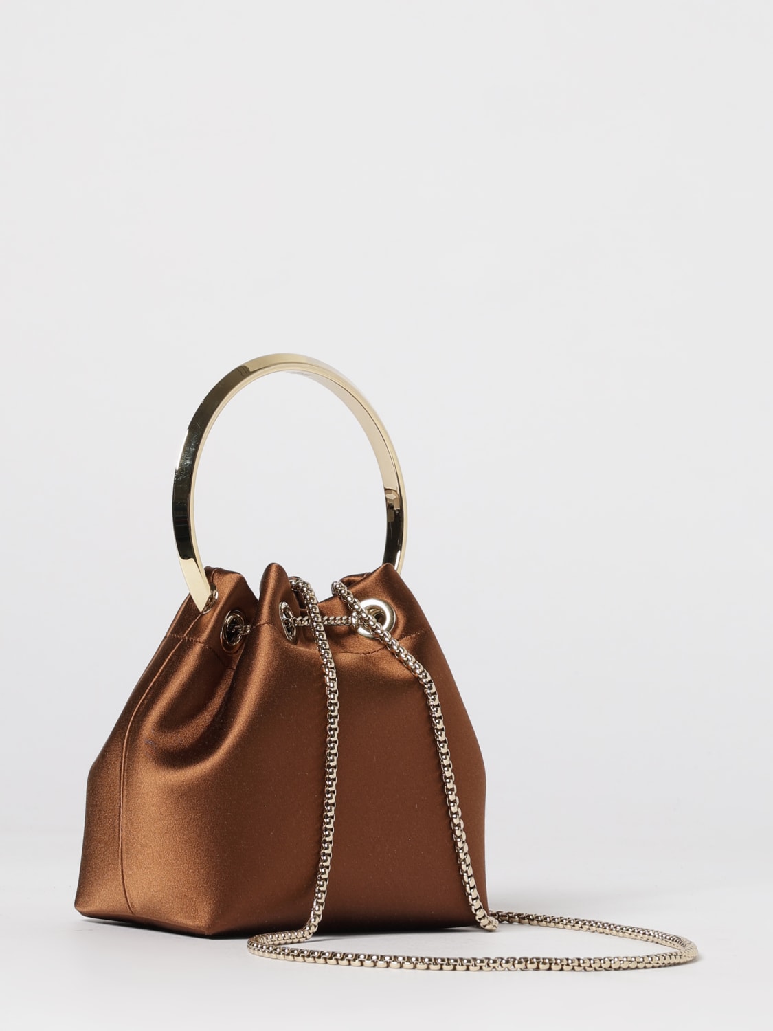 JIMMY CHOO BORSA A SPALLA: Borsa a spalla donna Jimmy Choo, Marrone - Img 2