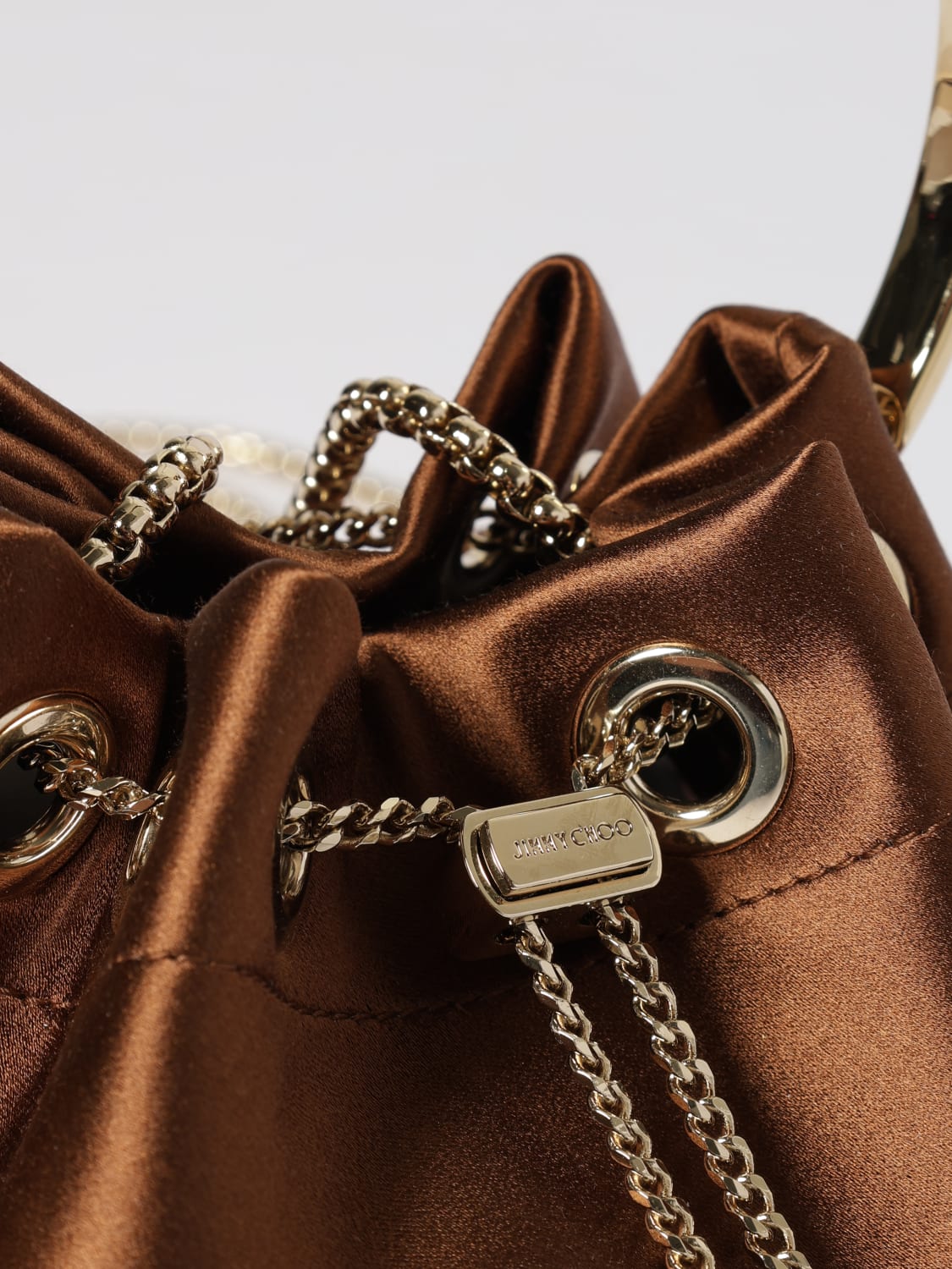 JIMMY CHOO BORSA A SPALLA: Borsa a spalla donna Jimmy Choo, Marrone - Img 3