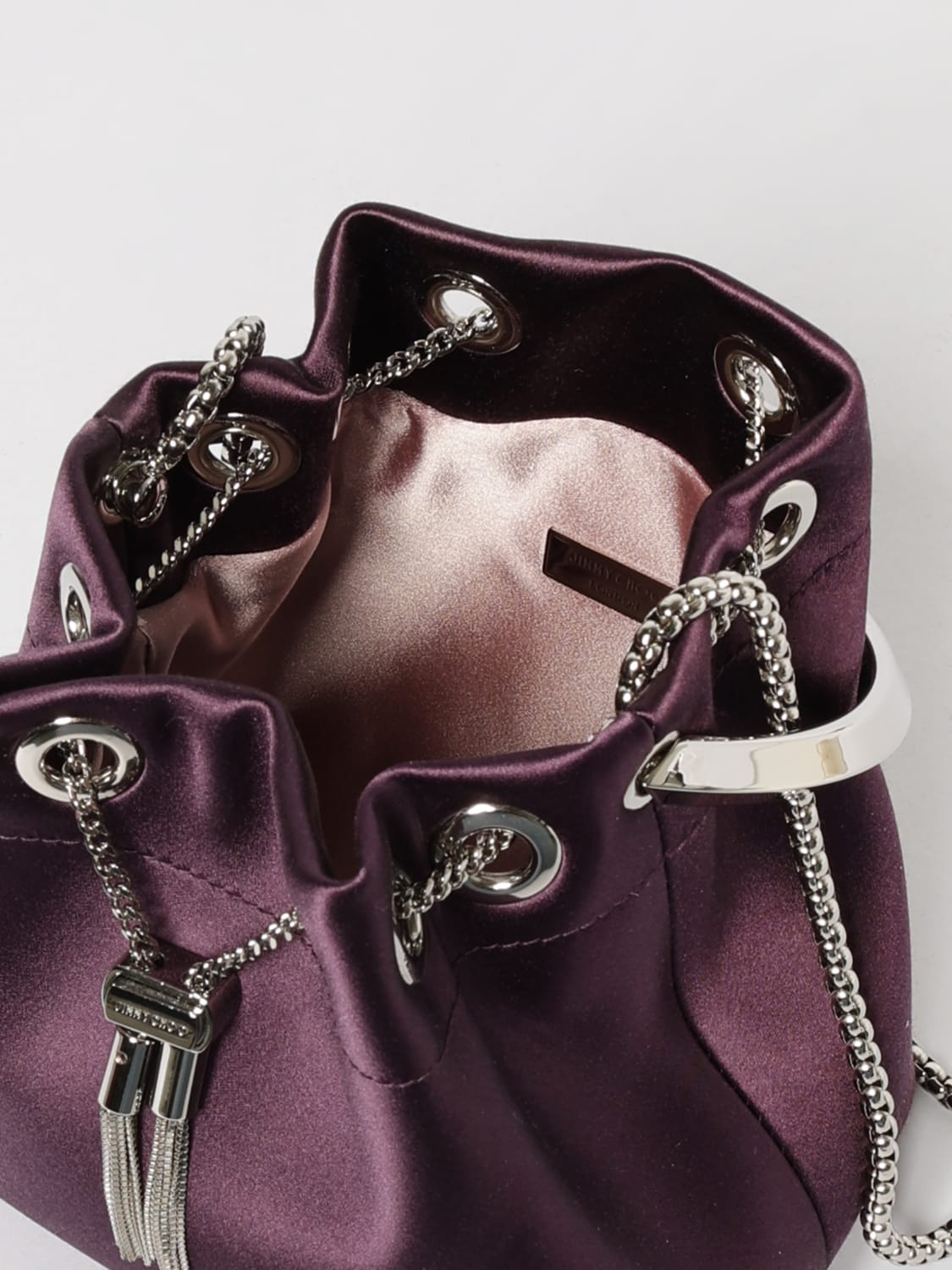 JIMMY CHOO BORSA A SPALLA: Borsa a spalla donna Jimmy Choo, Bordeaux - Img 3