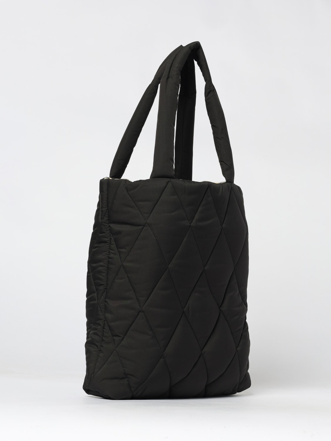 BARBOUR BORSA TOTE: Borsa a spalla in nylon trapuntato Barbour, Nero - Img 2