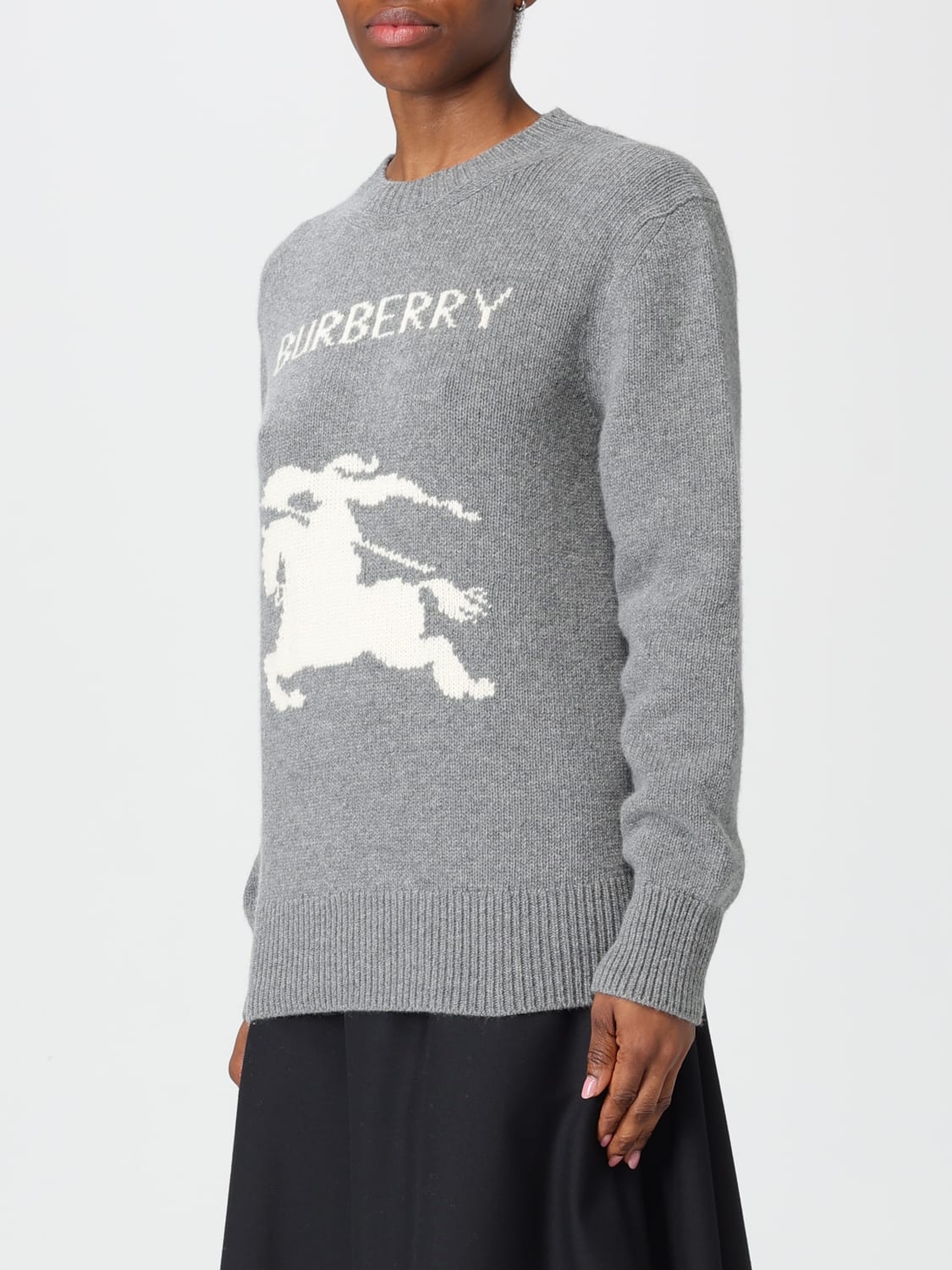 BURBERRY SWEATER: Sweater woman Burberry, Grey - Img 4