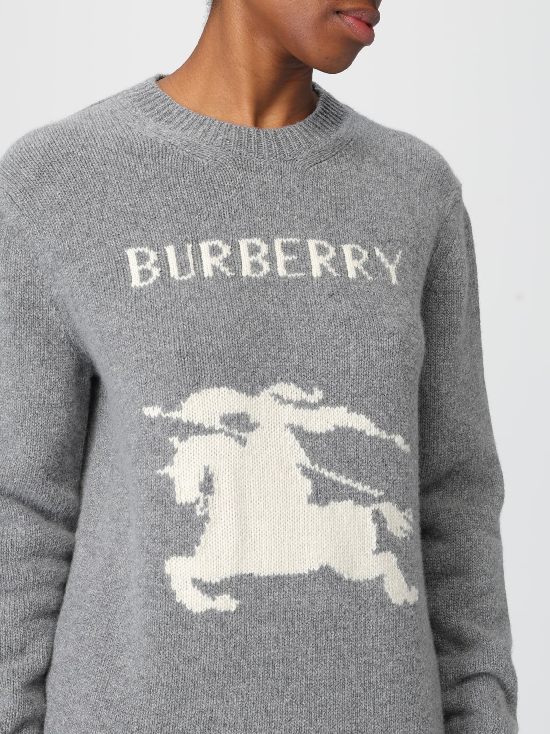 BURBERRY SWEATER: Sweater woman Burberry, Grey - Img 5