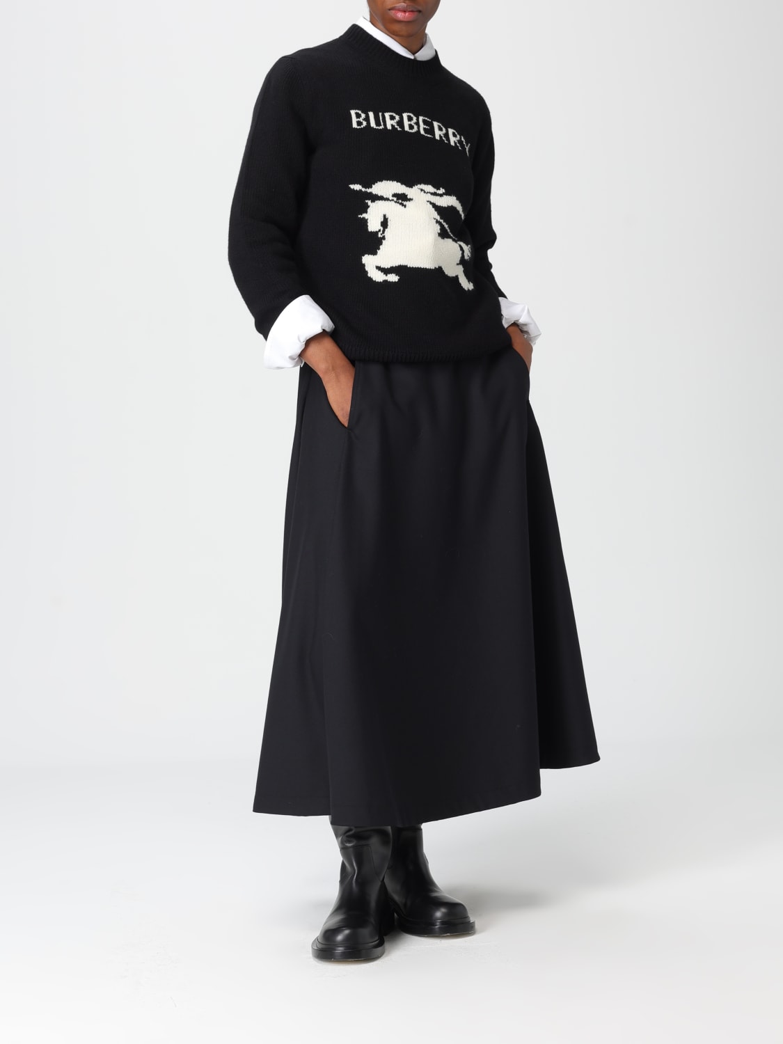 BURBERRY JUMPER: Jumper woman Burberry, Black - Img 2