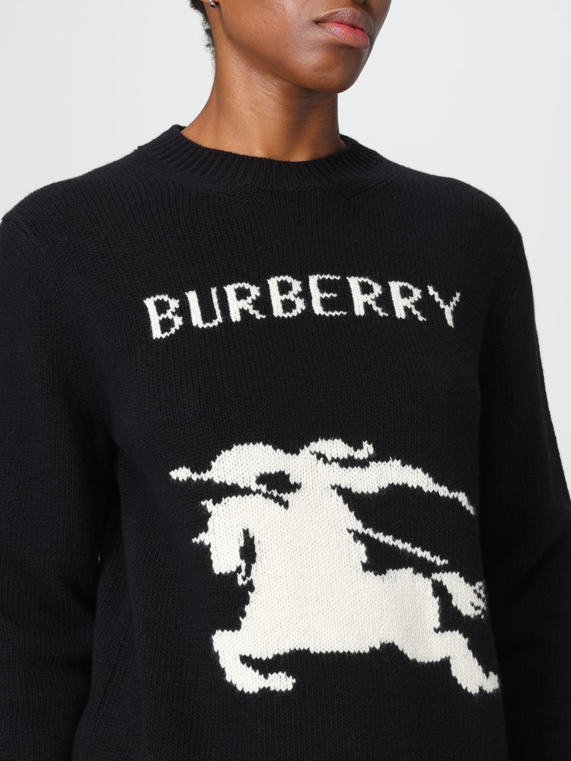 BURBERRY JUMPER: Jumper woman Burberry, Black - Img 5