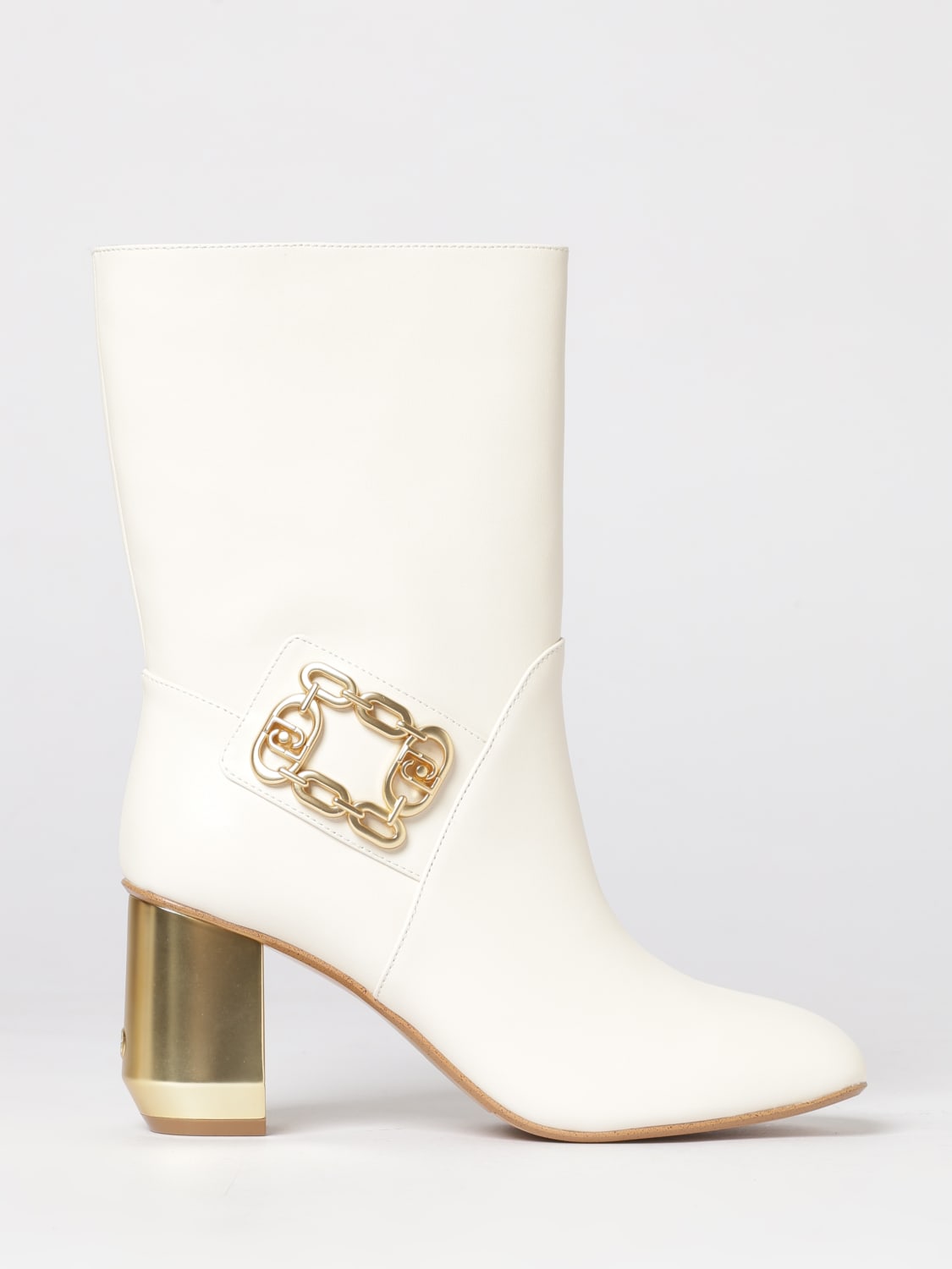 LIU JO FLAT ANKLE BOOT: Flat ankle boot woman Liu Jo, Milk - Img 1