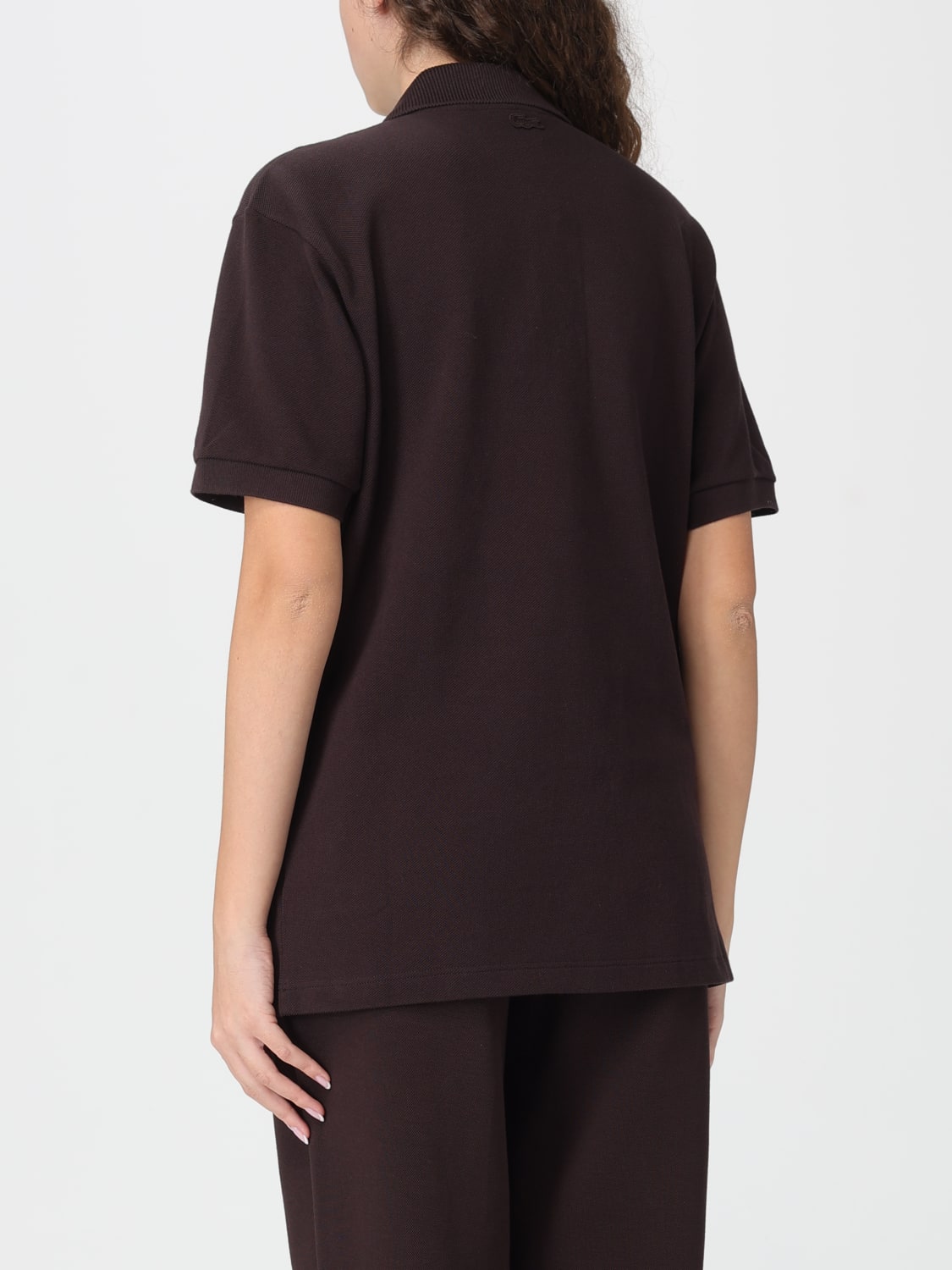 LACOSTE POLO SHIRT: Polo shirt woman Lacoste, Brown - Img 3