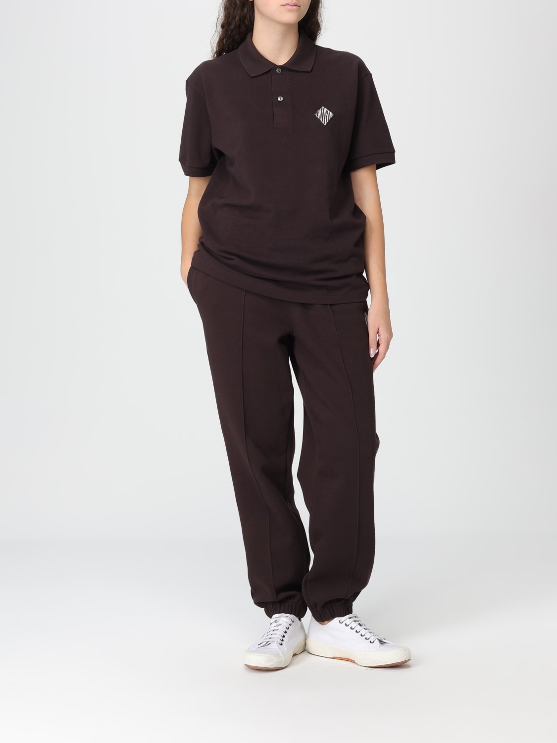 LACOSTE PANTS: Pants woman Lacoste, Brown - Img 2