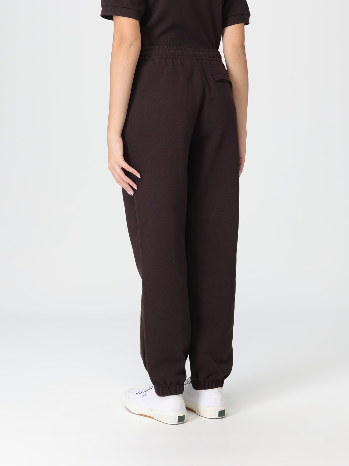 LACOSTE PANTS: Pants woman Lacoste, Brown - Img 3