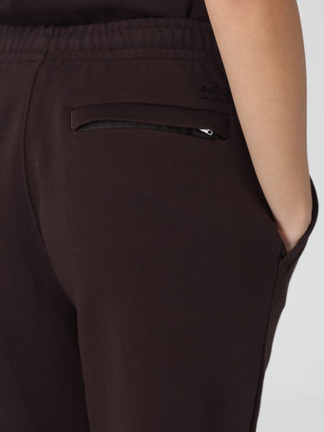LACOSTE PANTS: Pants woman Lacoste, Brown - Img 4