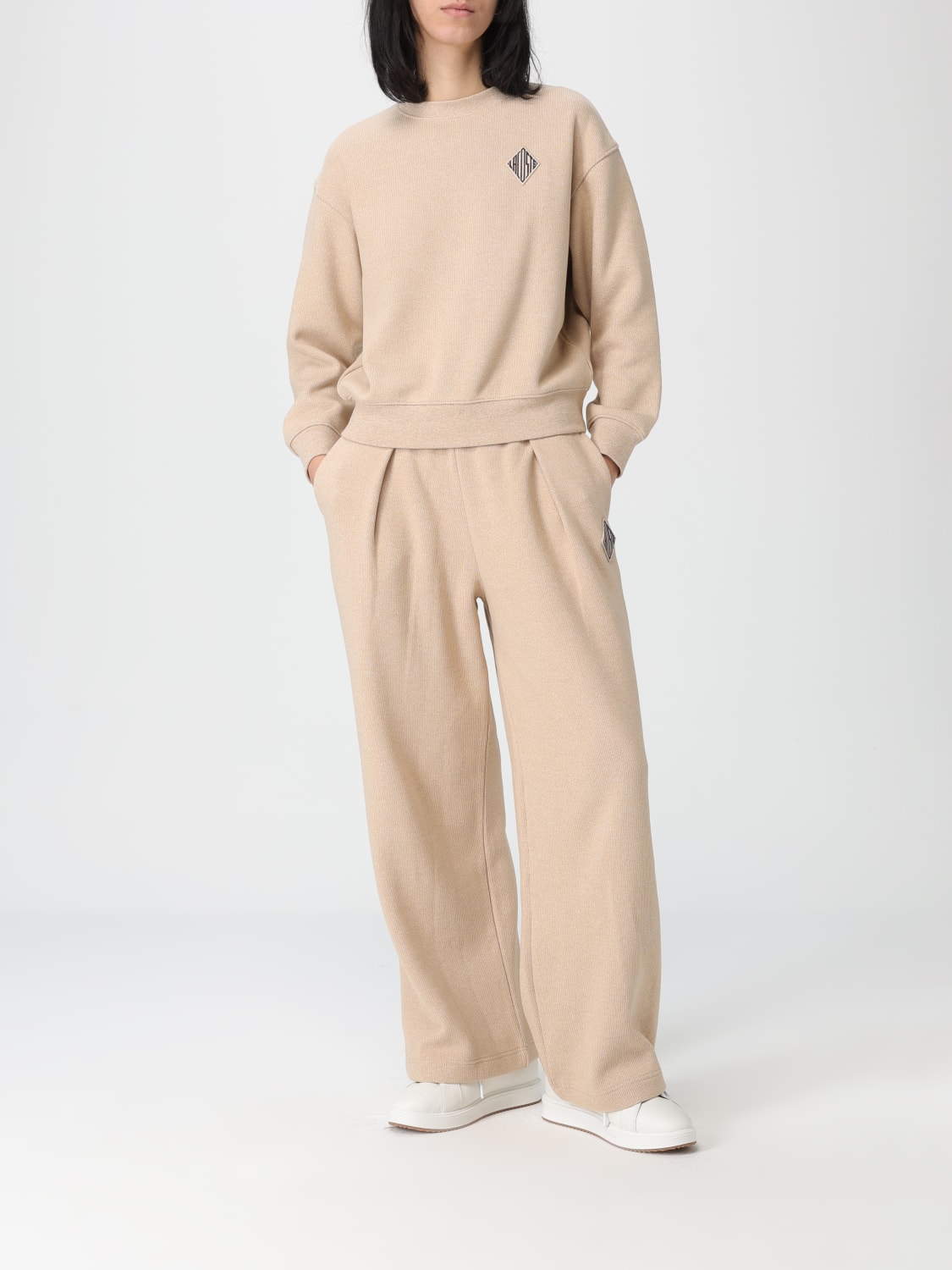 LACOSTE PANTS: Pants woman Lacoste, Beige - Img 2