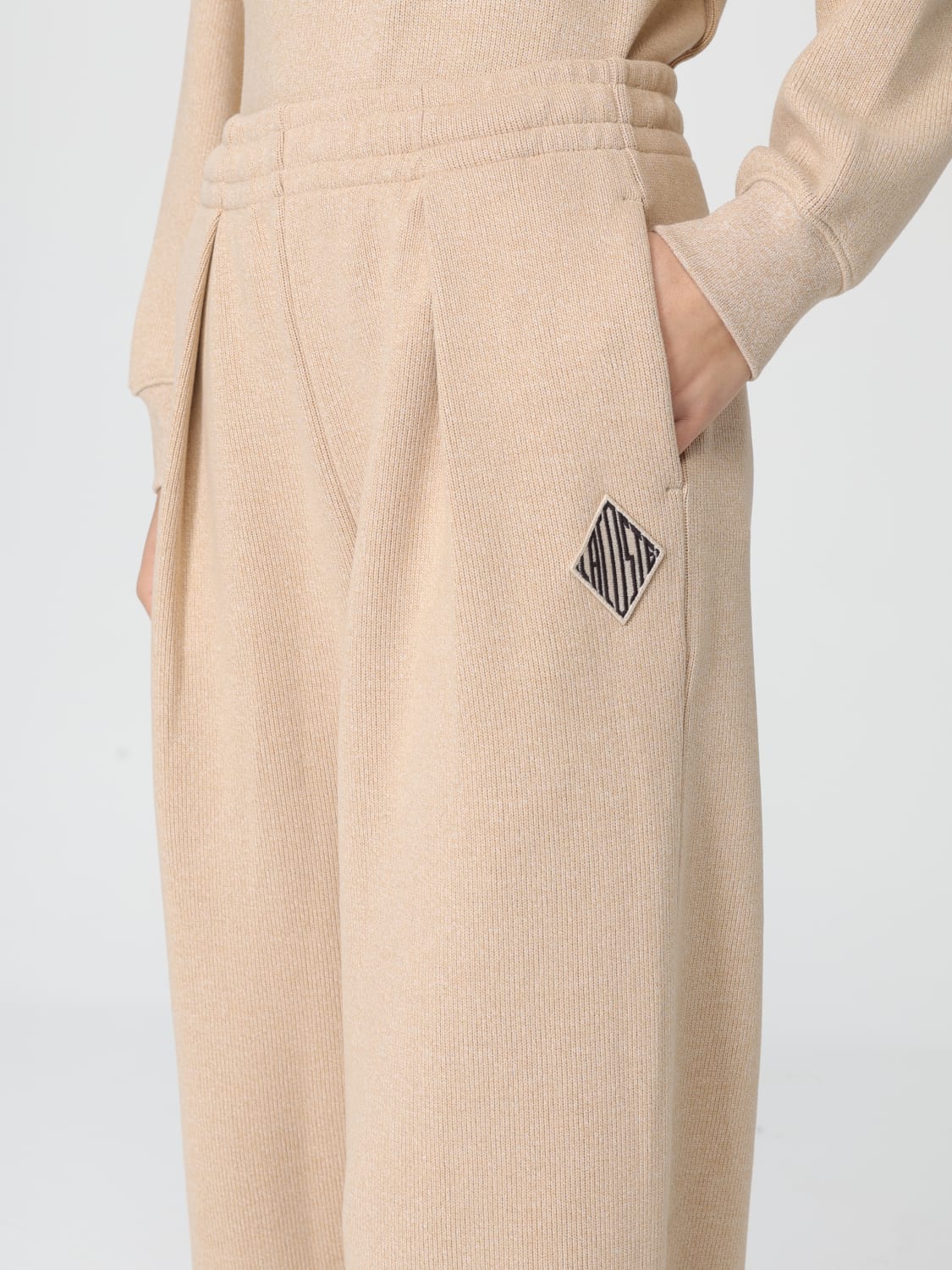 LACOSTE PANTS: Pants woman Lacoste, Beige - Img 4